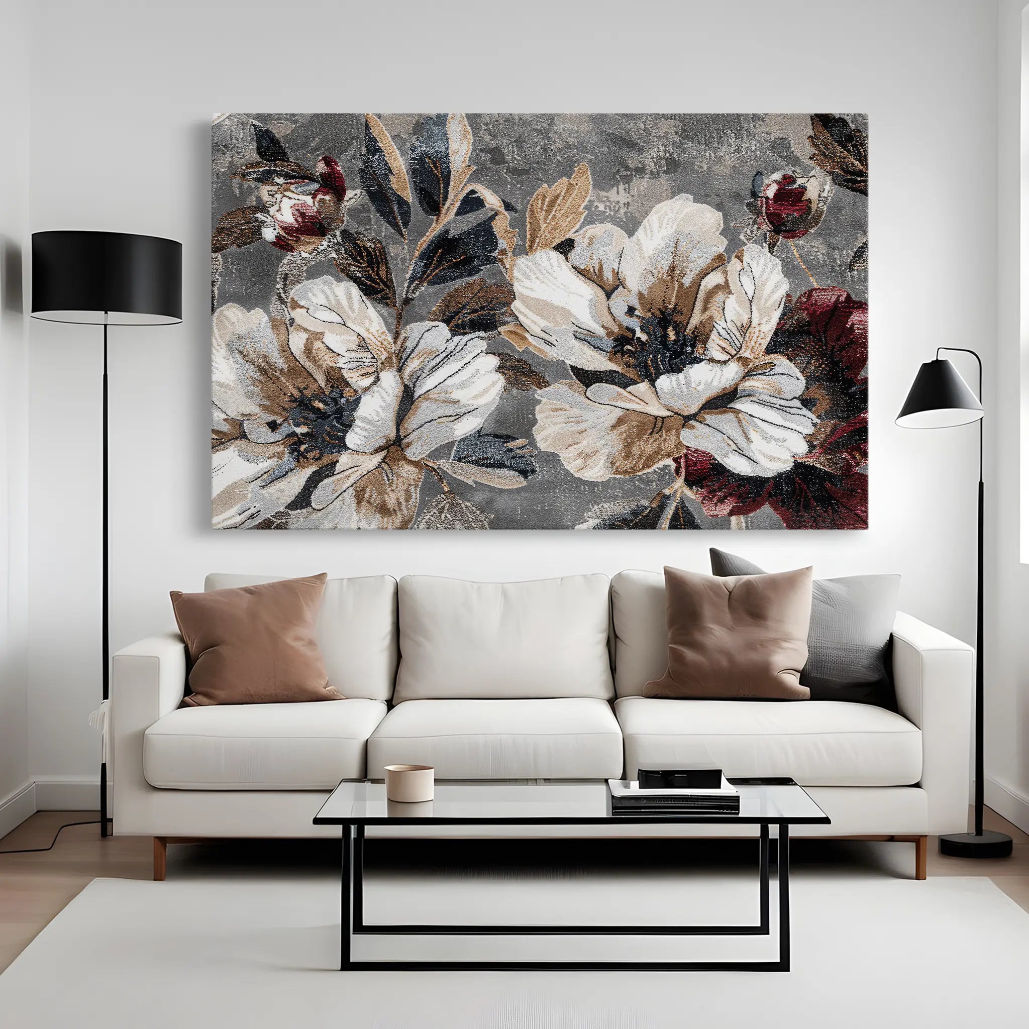 Floral Canvas Wall Art WAD395-F 90 x 60 cm / Stretched on hidden frame