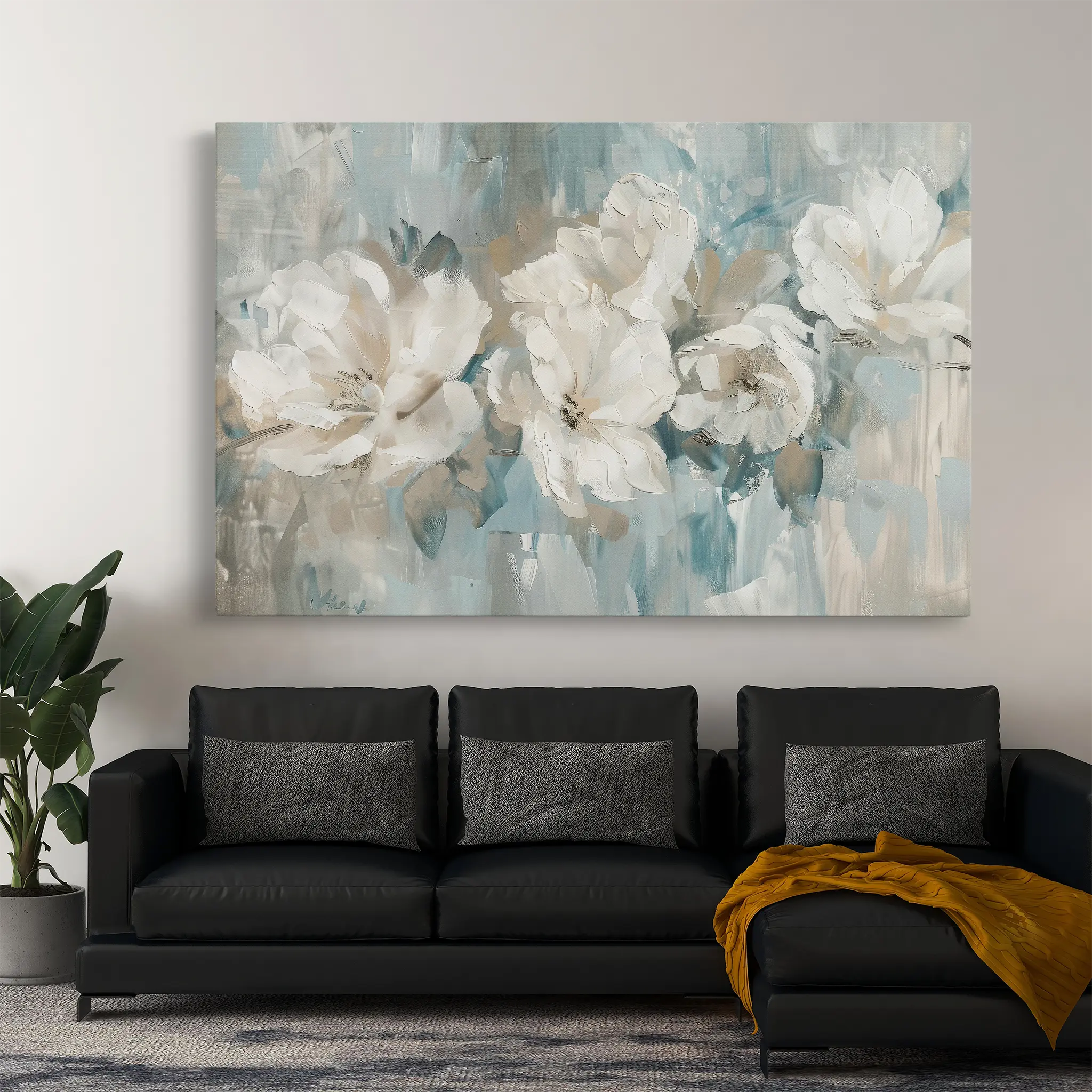 Floral Canvas Wall Art WAD396-F 90 x 60 cm / Stretched on hidden frame