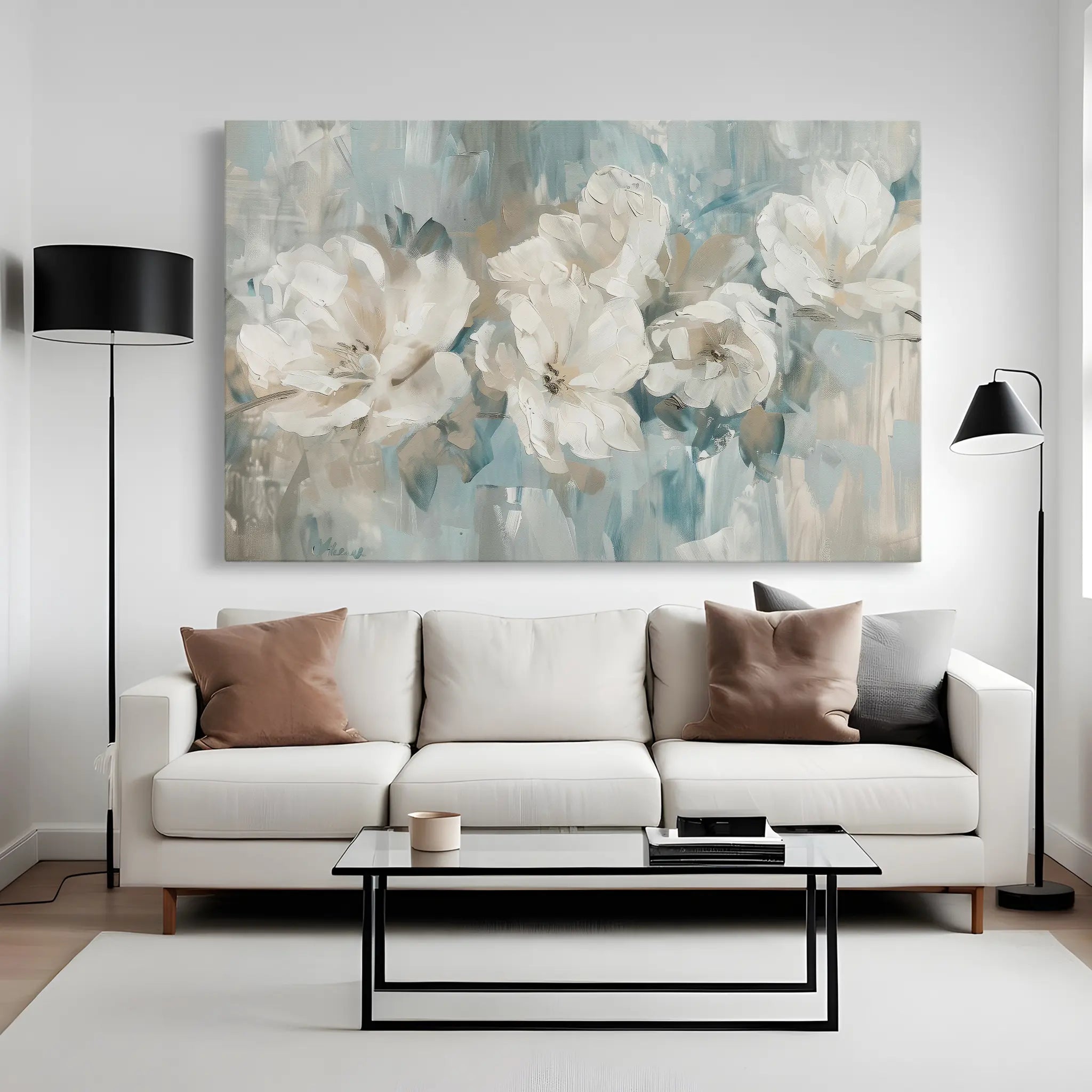 Floral Canvas Wall Art WAD396-F 90 x 60 cm / Stretched on hidden frame