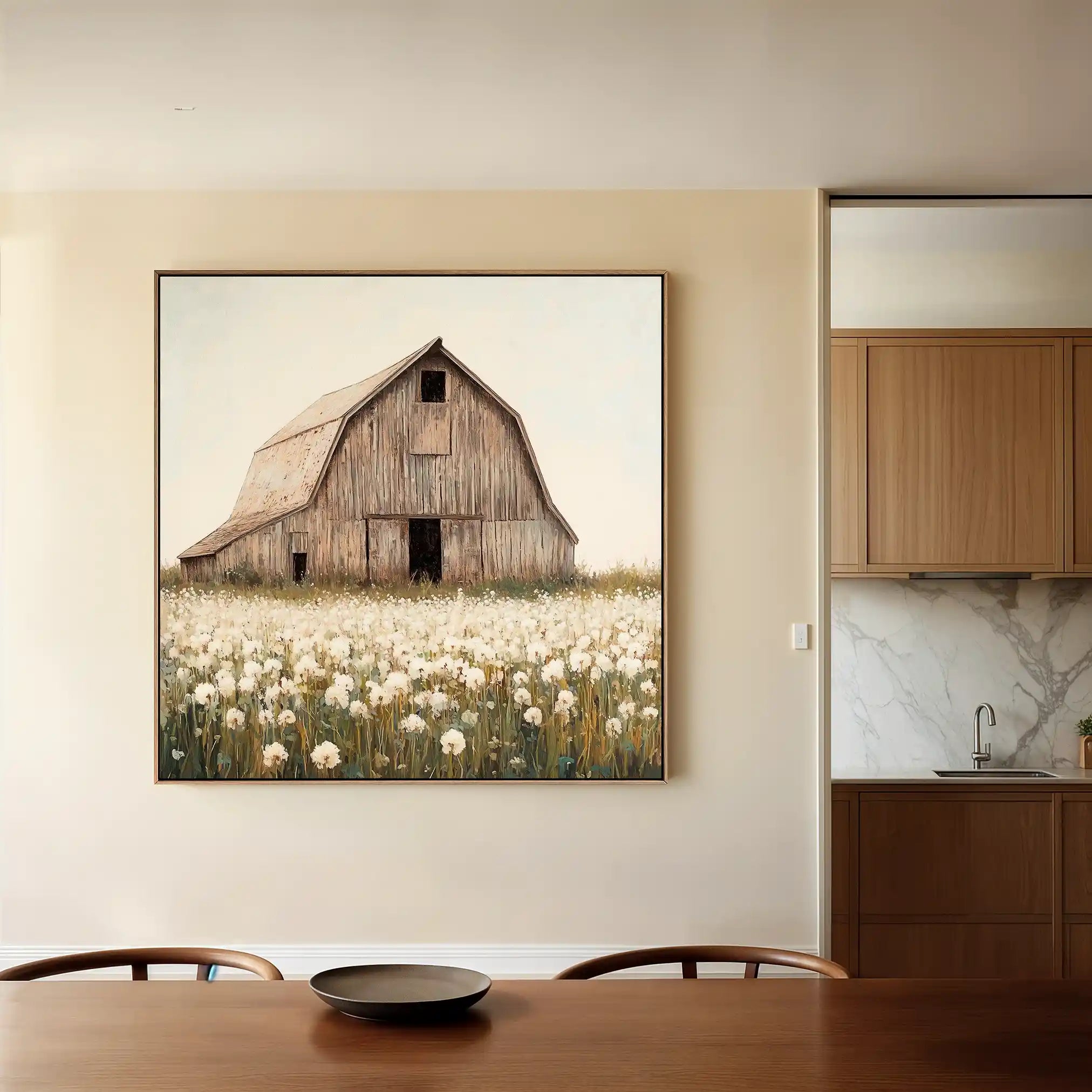 Landscape 397 Canvas Art 80 x 80 cm / Stretched on hidden frame