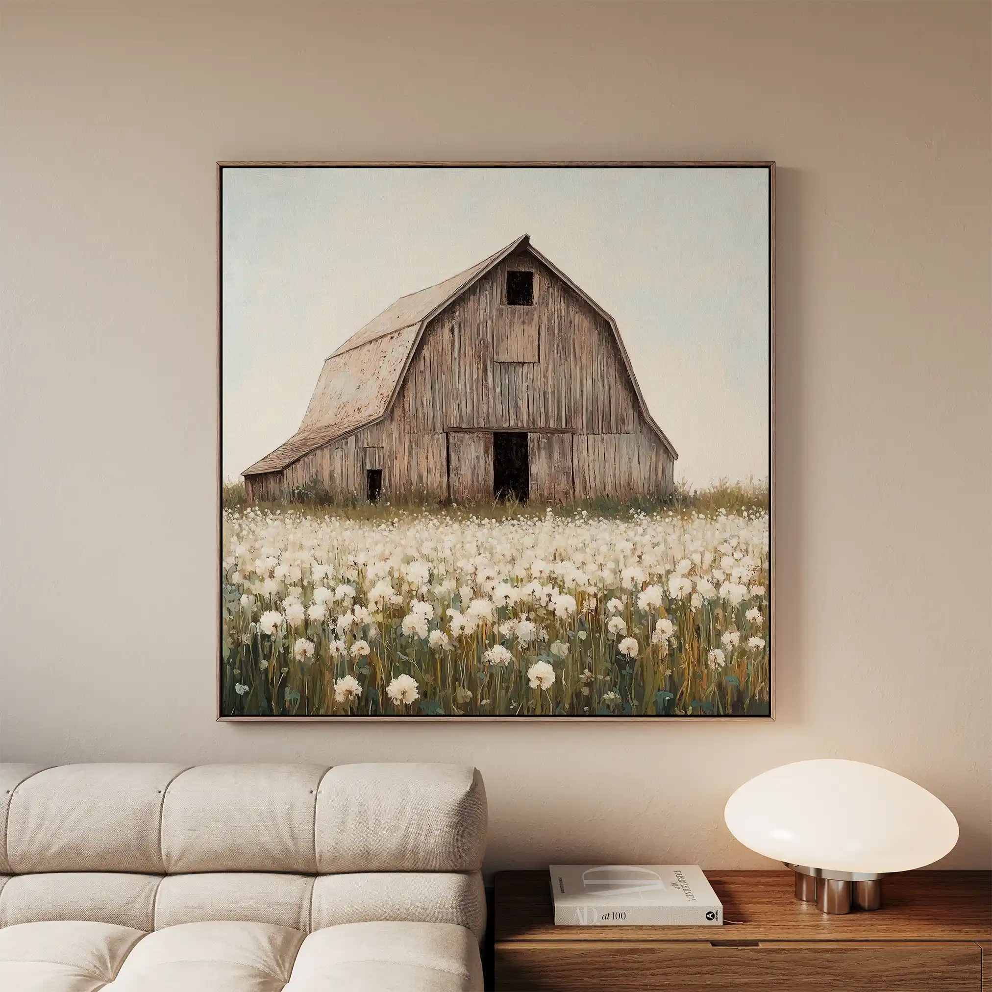 Landscape 397 Canvas Art 80 x 80 cm / Stretched on hidden frame