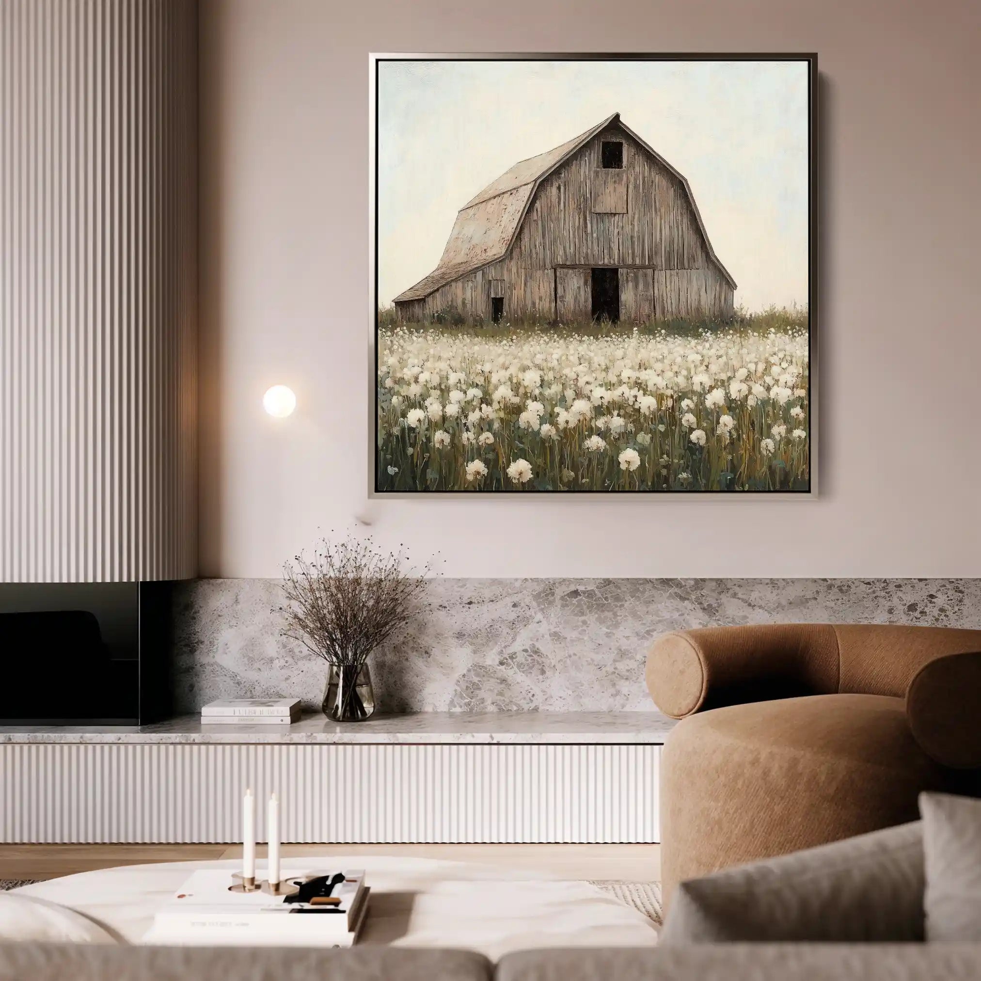 Landscape 397 Canvas Art 80 x 80 cm / Stretched on hidden frame