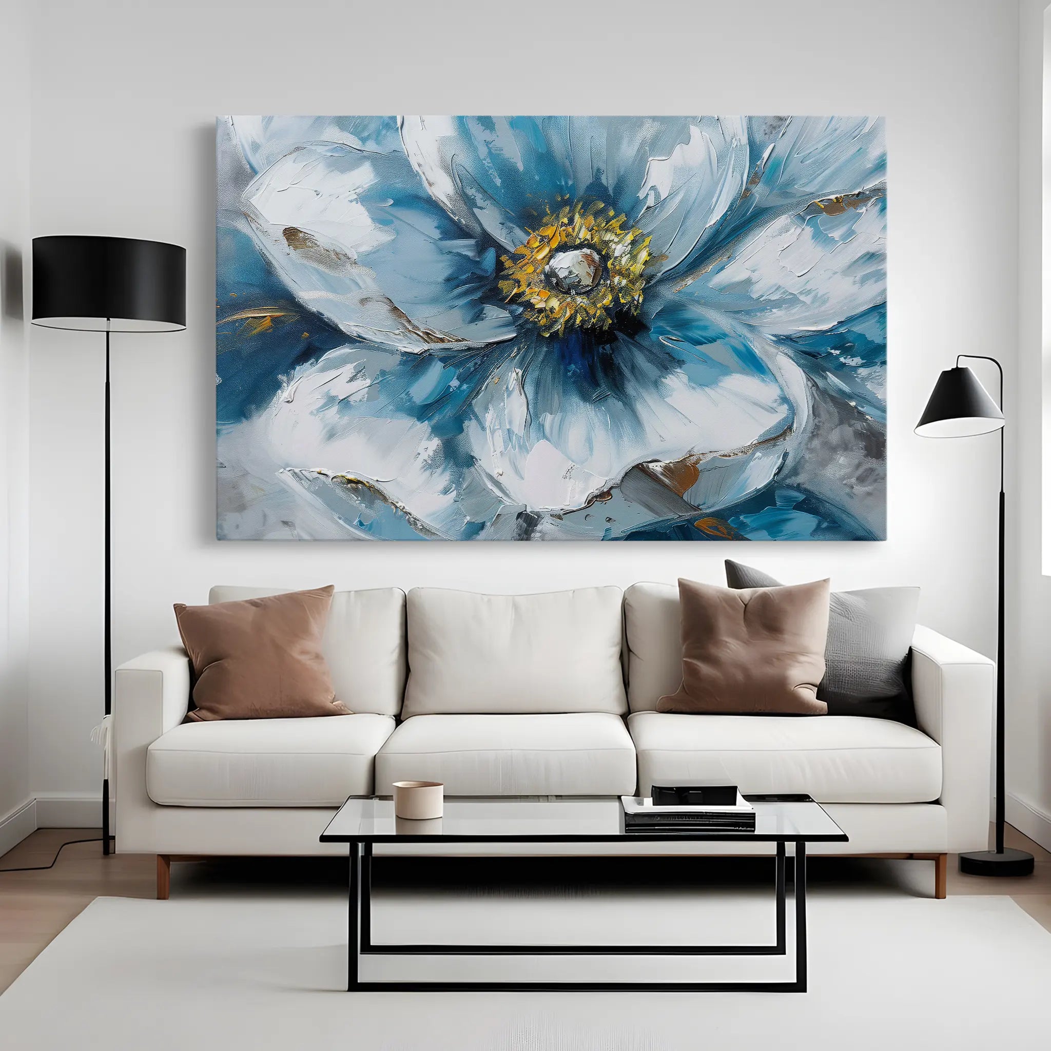 Floral Canvas Wall Art WAD398-F 90 x 60 cm / Stretched on hidden frame