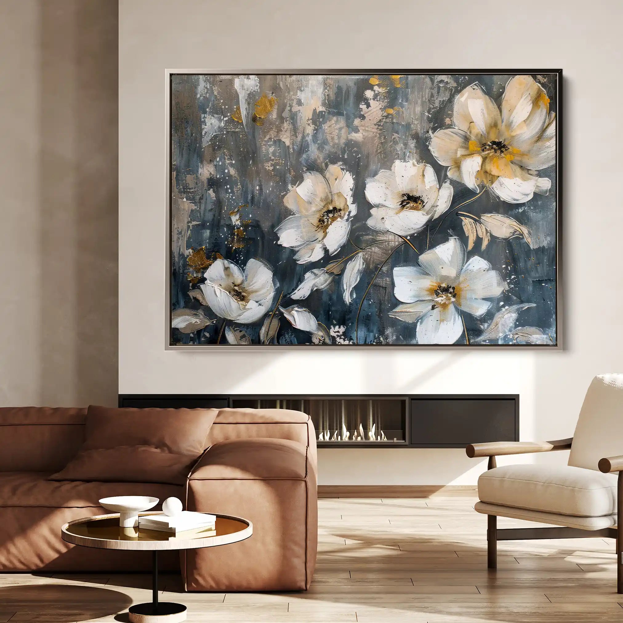 Floral Canvas Wall Art WAD399-F 90 x 60 cm / Stretched on hidden frame