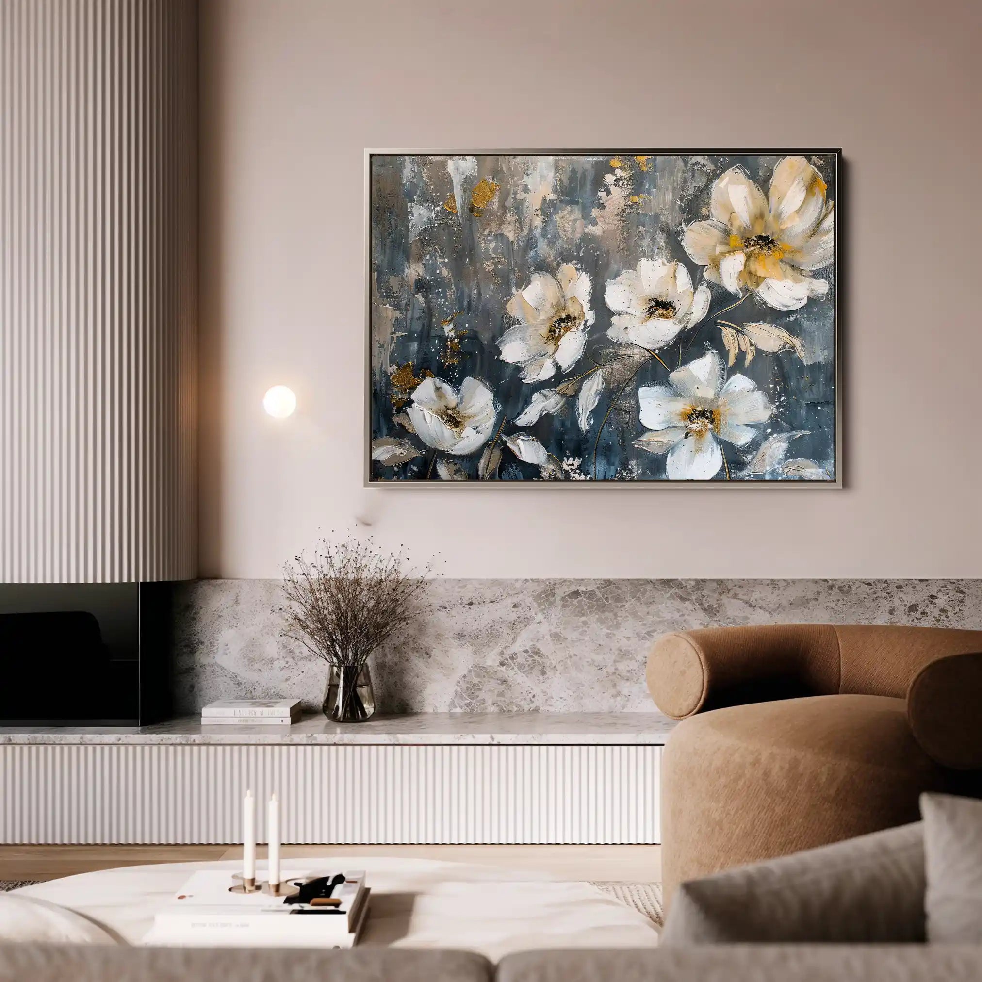 Floral Canvas Wall Art WAD399-F 90 x 60 cm / Stretched on hidden frame