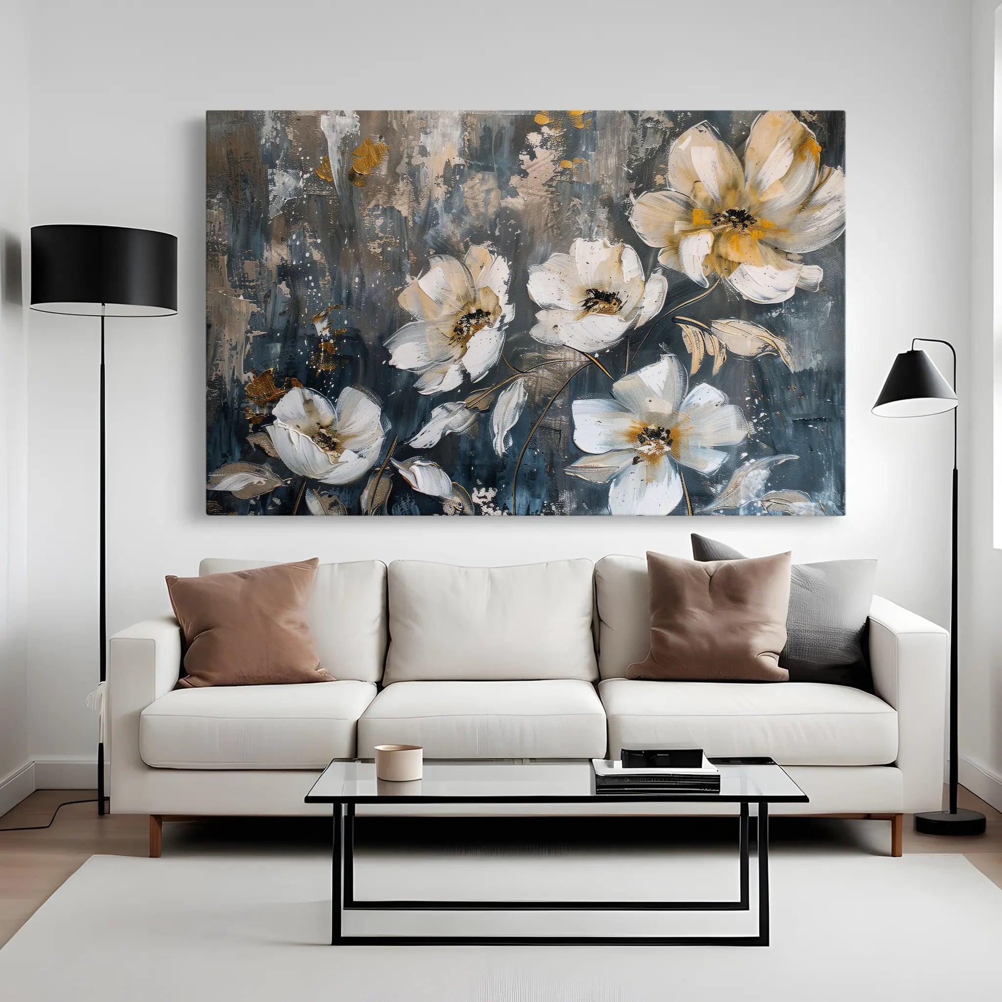 Floral Canvas Wall Art WAD399-F 90 x 60 cm / Stretched on hidden frame