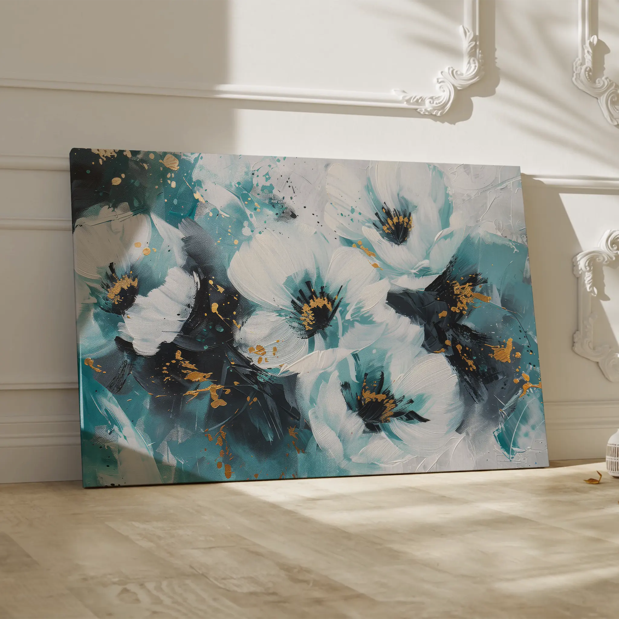 Floral Canvas Wall Art WAD400-F 90 x 60 cm / Stretched on hidden frame