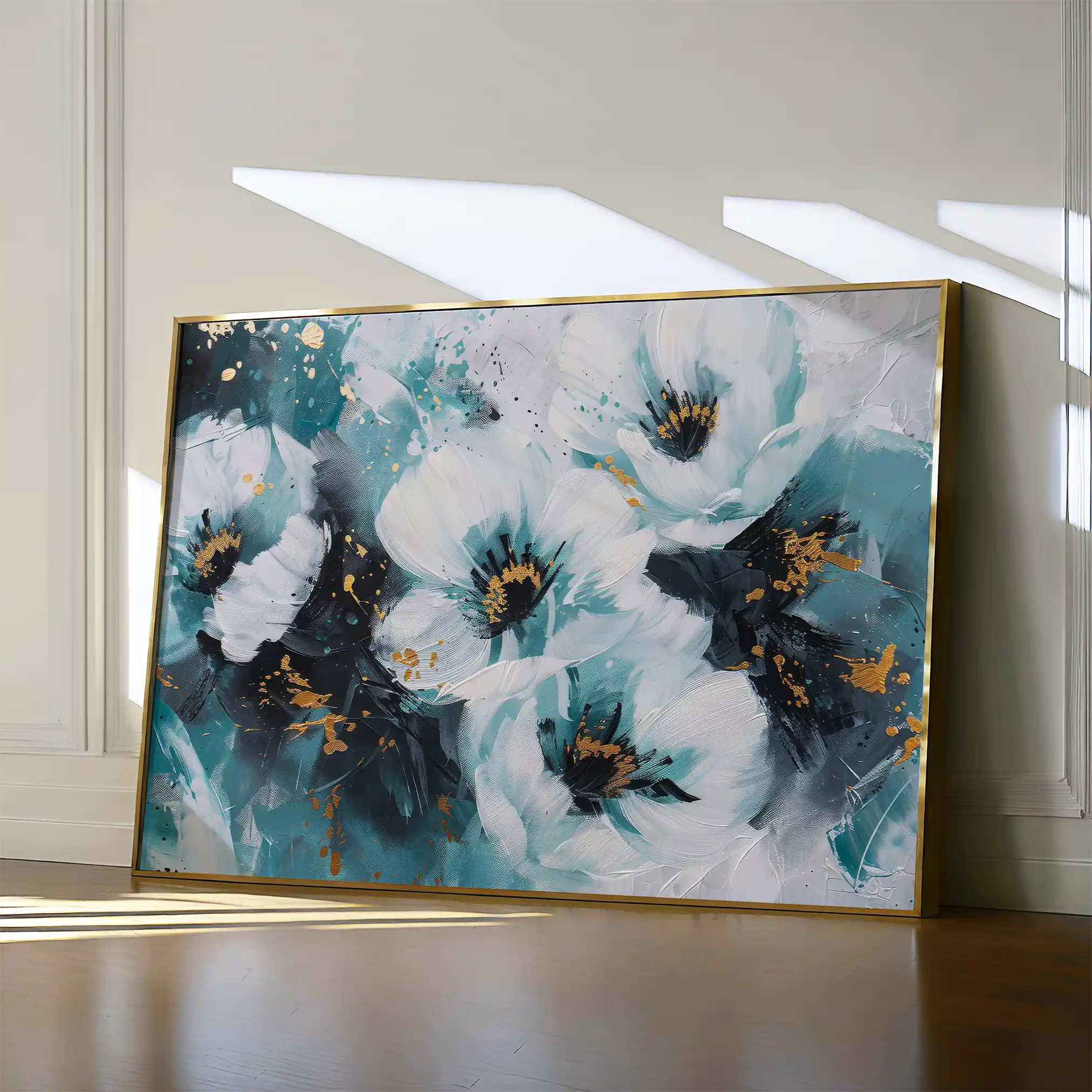 Floral Canvas Wall Art WAD400-F 90 x 60 cm / Stretched on hidden frame