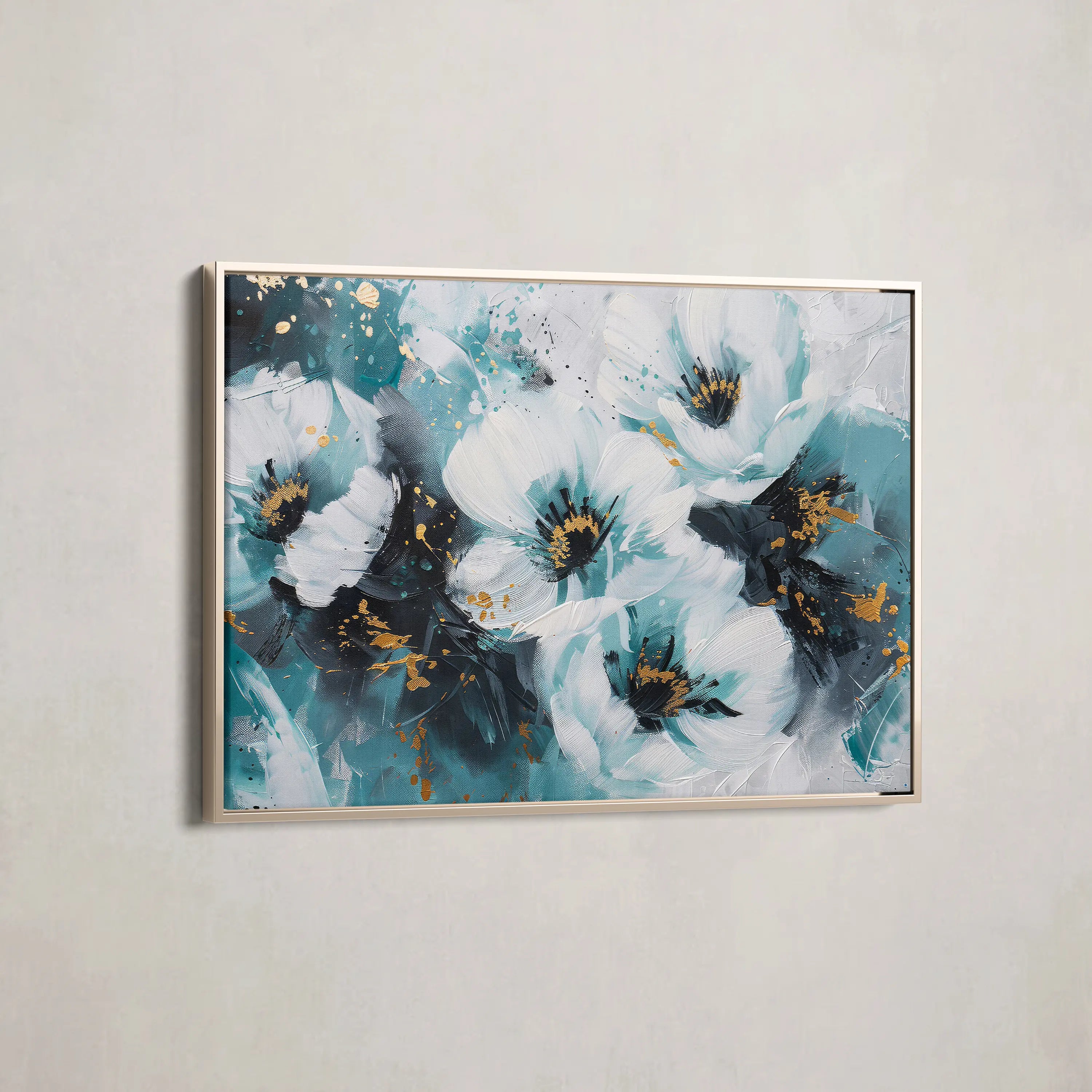 Floral Canvas Wall Art WAD400-F 90 x 60 cm / Stretched on hidden frame