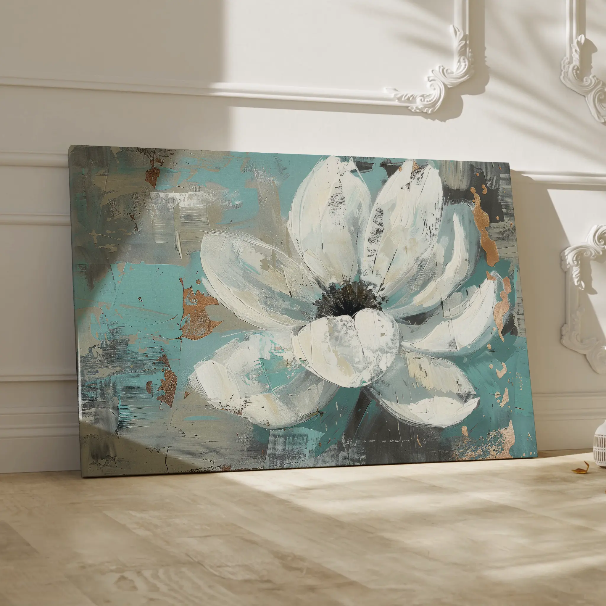 Floral Canvas Wall Art WAD401-F 90 x 60 cm / Stretched on hidden frame