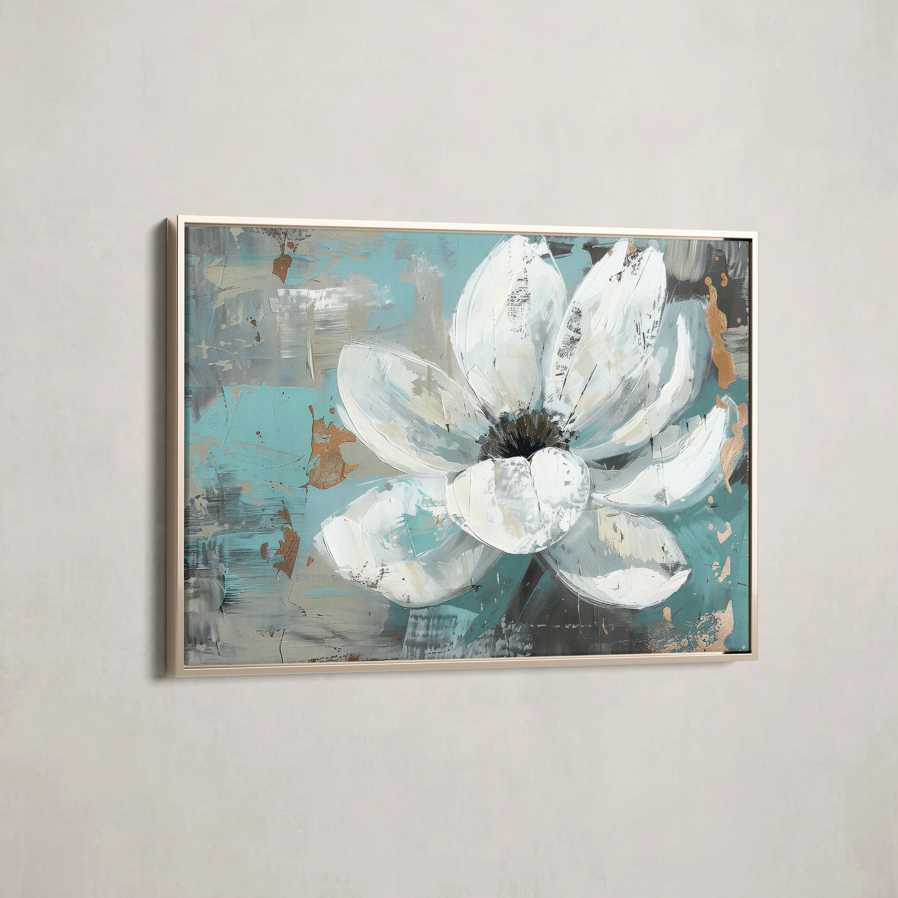 Floral Canvas Wall Art WAD401-F 90 x 60 cm / Stretched on hidden frame