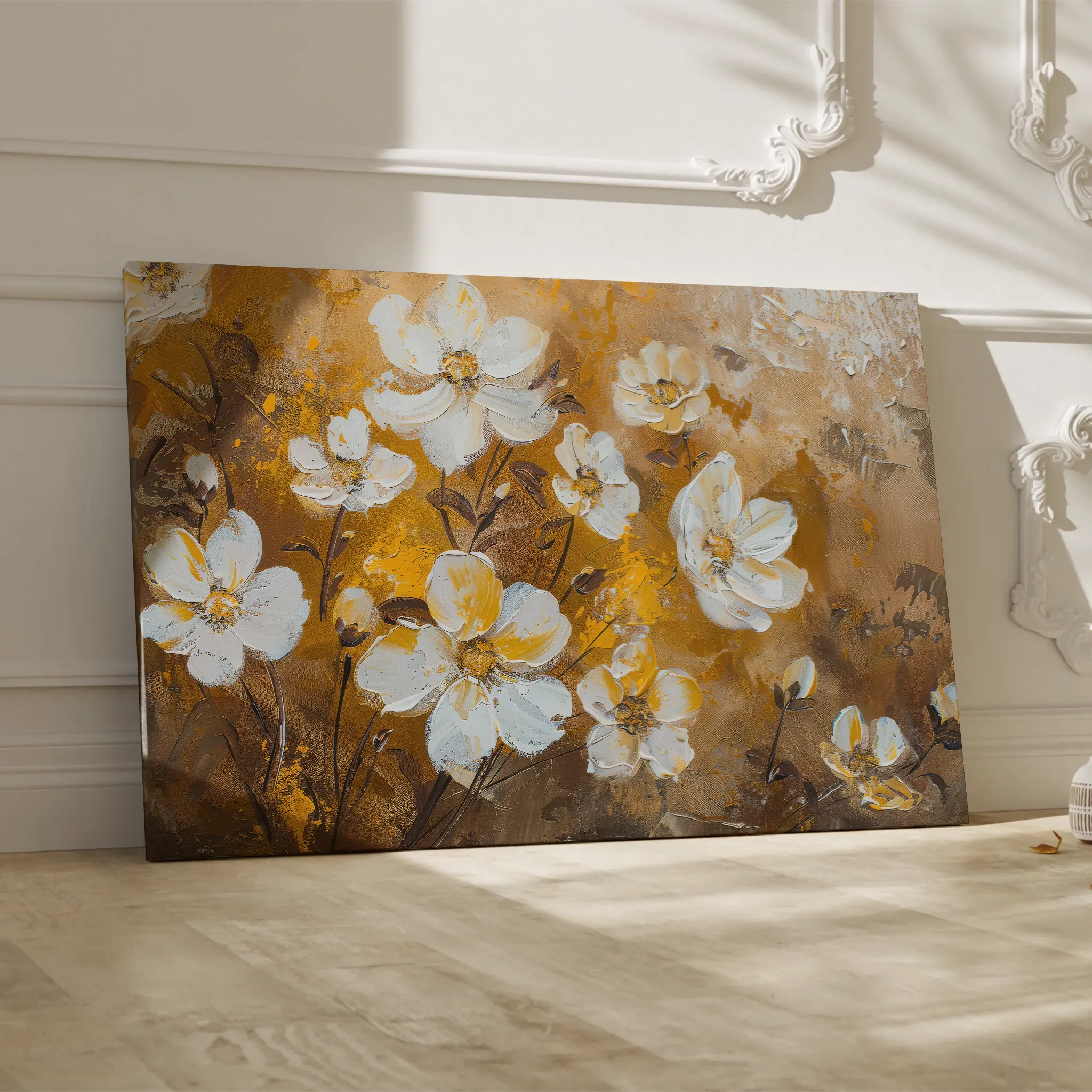 Floral Canvas Wall Art WAD402-F 90 x 60 cm / Stretched on hidden frame