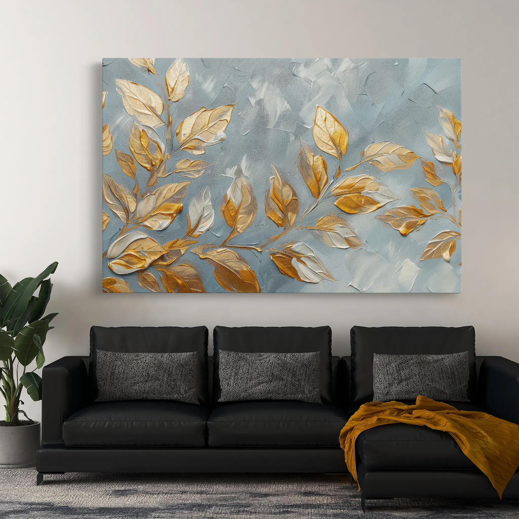 Floral Canvas Wall Art WAD403-F 90 x 60 cm / Stretched on hidden frame