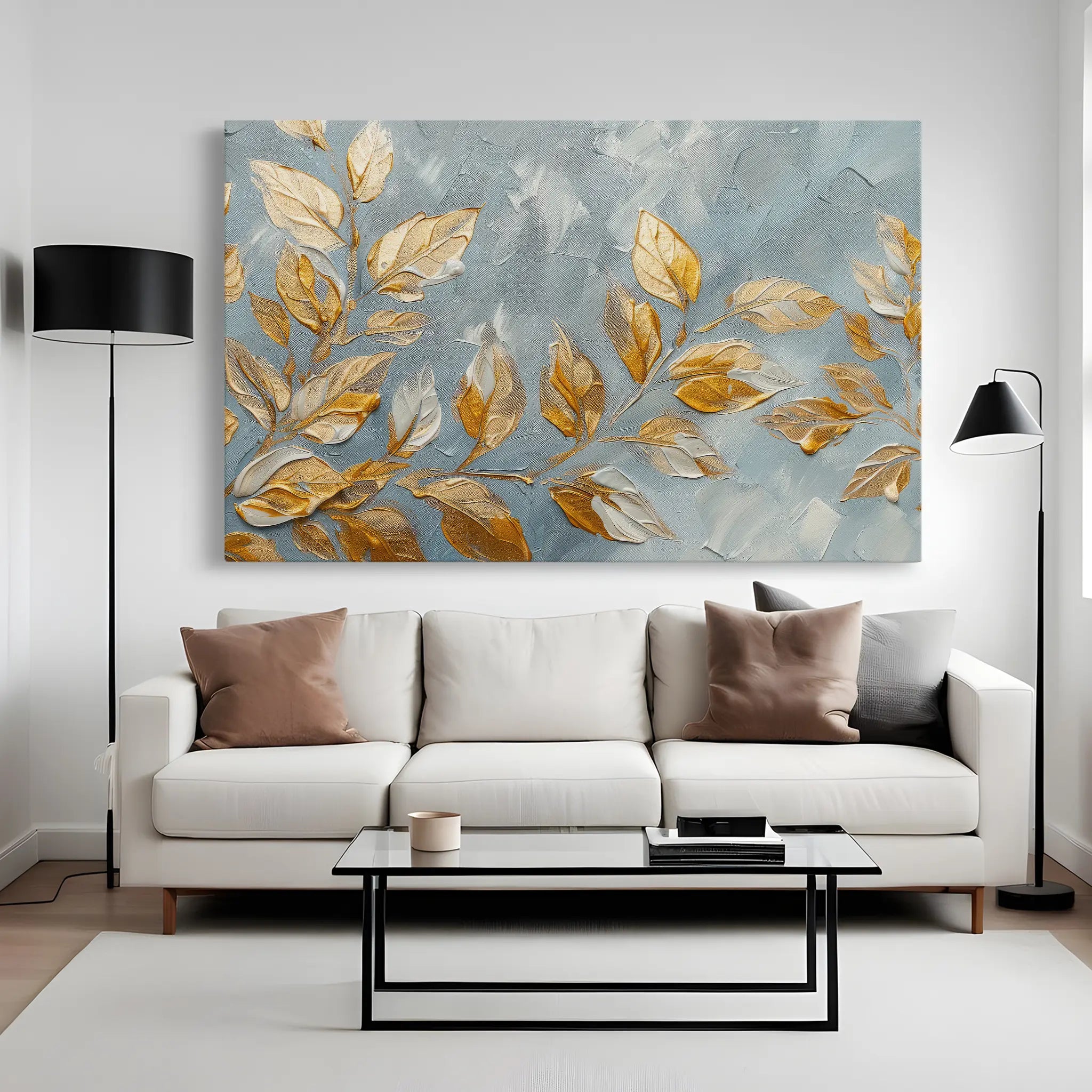 Floral Canvas Wall Art WAD403-F 90 x 60 cm / Stretched on hidden frame