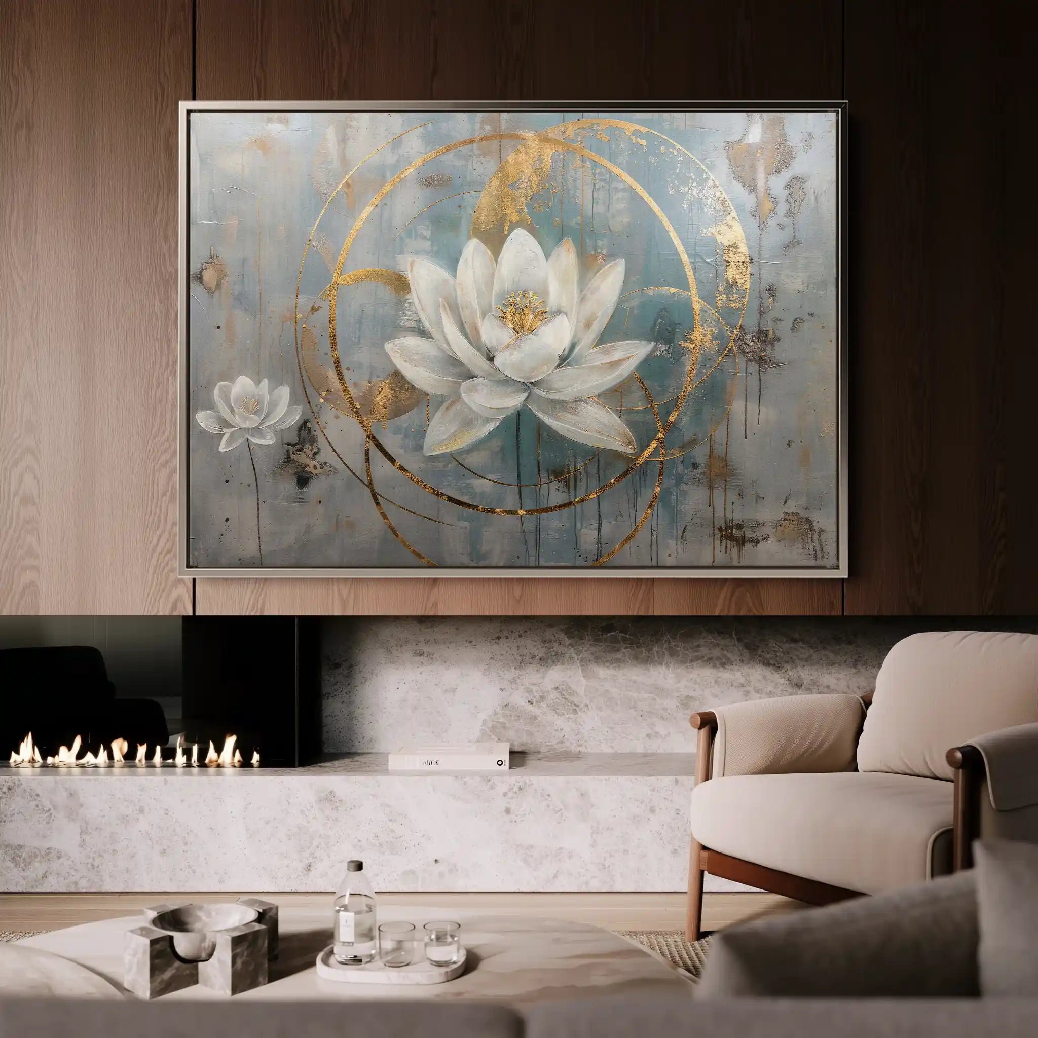Floral Canvas Wall Art WAD405-F 90 x 60 cm / Stretched on hidden frame