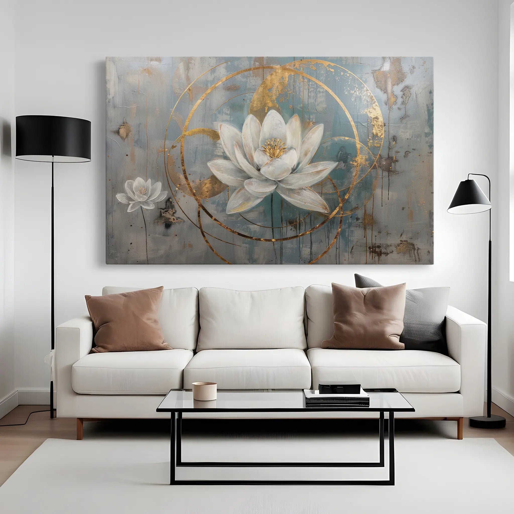 Floral Canvas Wall Art WAD405-F 90 x 60 cm / Stretched on hidden frame