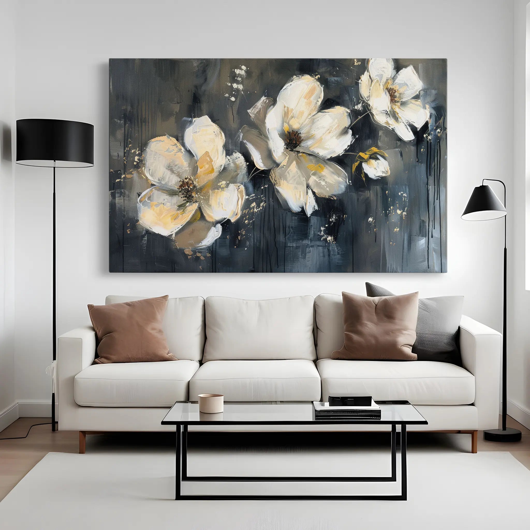 Floral Canvas Wall Art WAD406-F 90 x 60 cm / Stretched on hidden frame