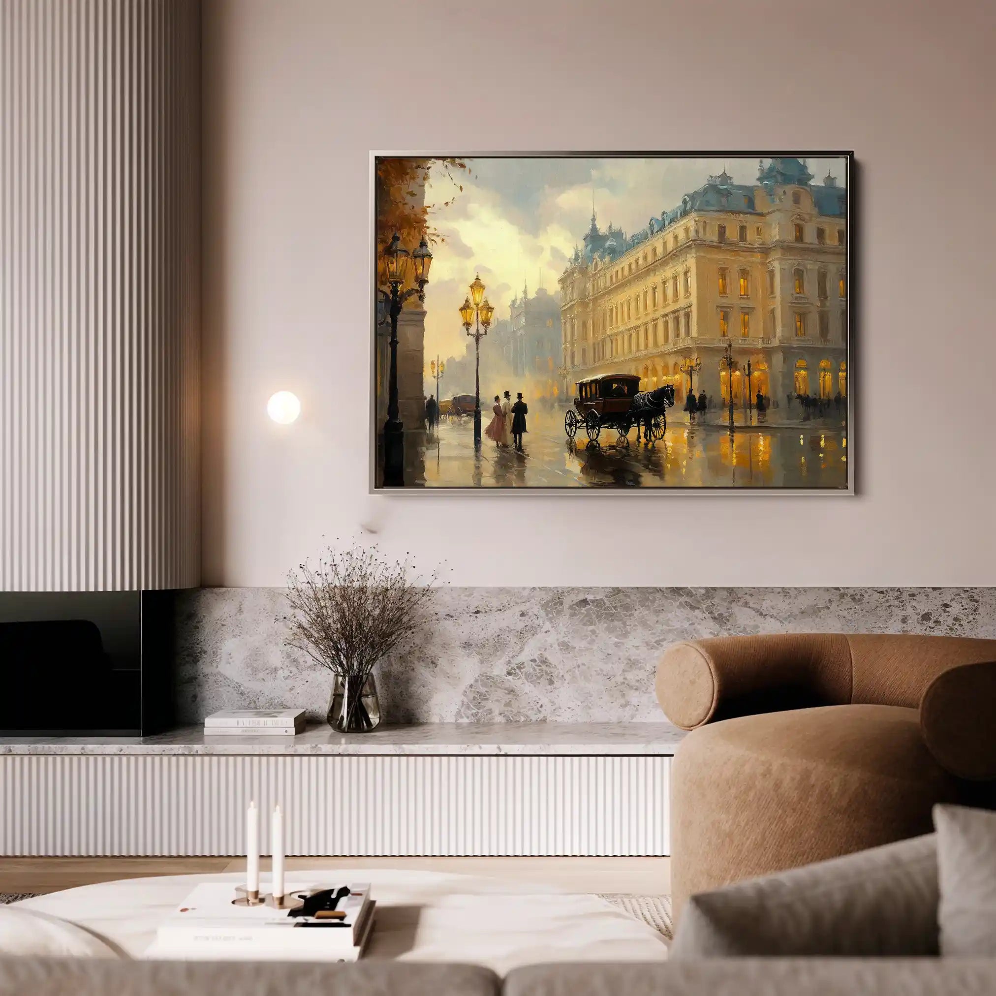 Landscape 406 Canvas Art 90 x 60 cm / Stretched on hidden frame
