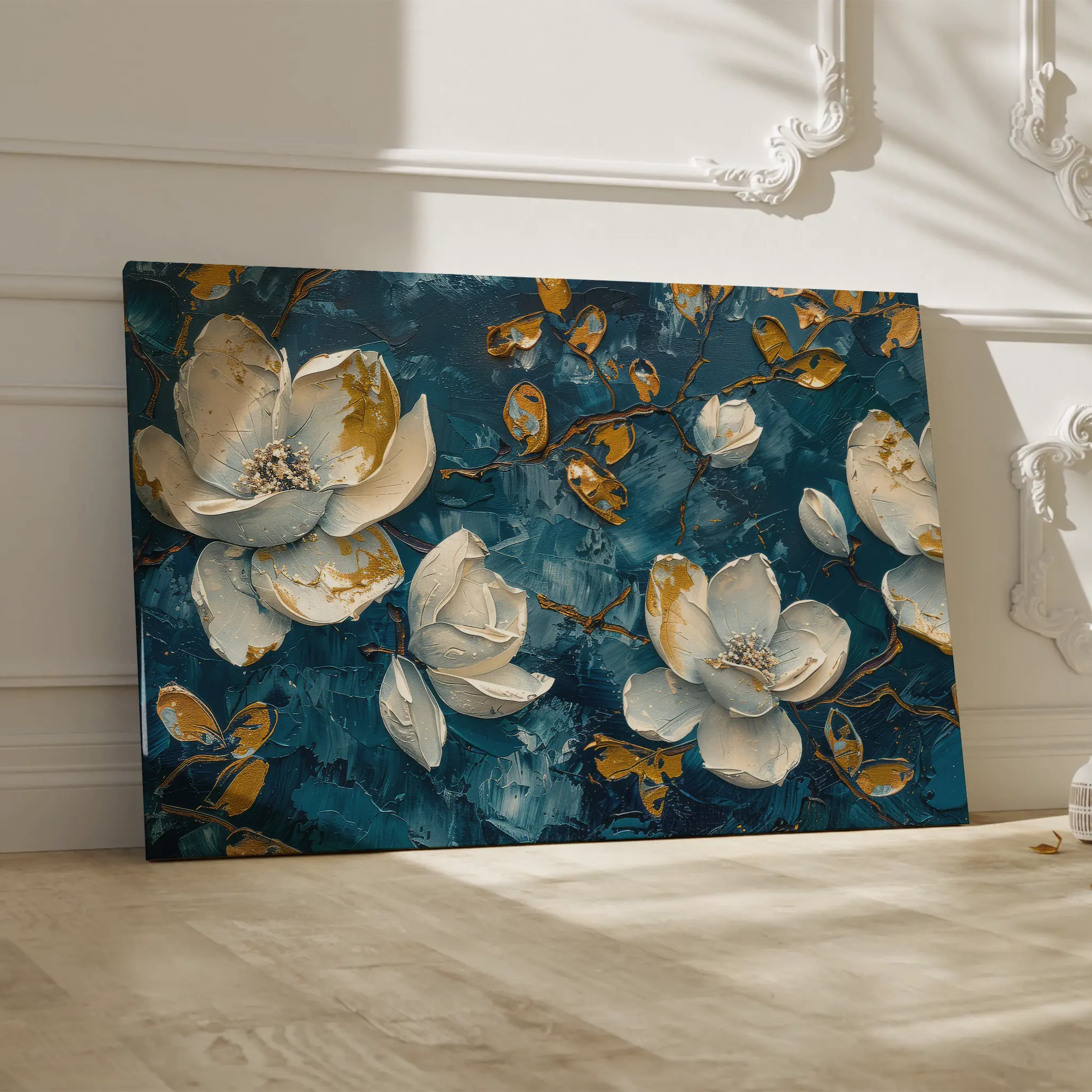 Floral Canvas Wall Art WAD408-F 90 x 60 cm / Stretched on hidden frame