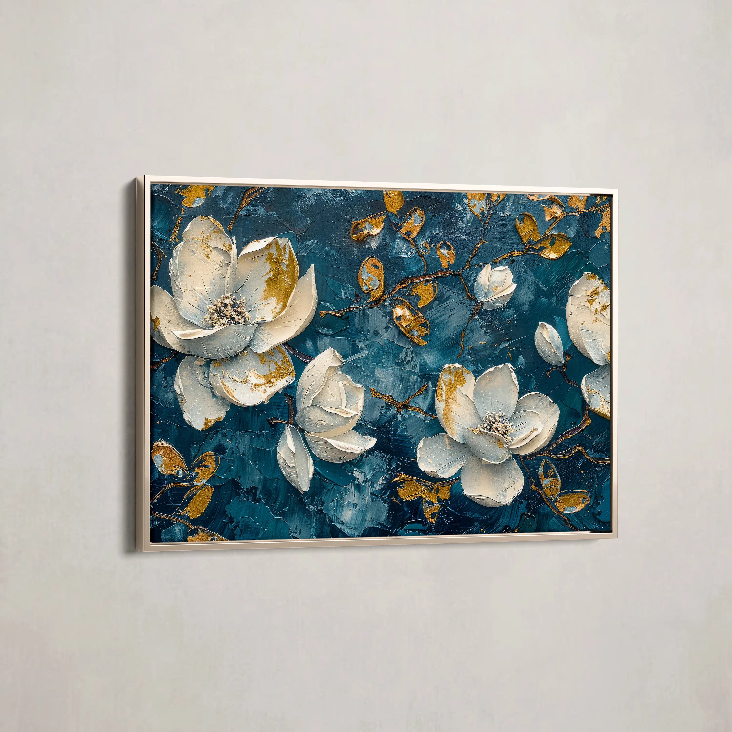 Floral Canvas Wall Art WAD408-F 90 x 60 cm / Stretched on hidden frame