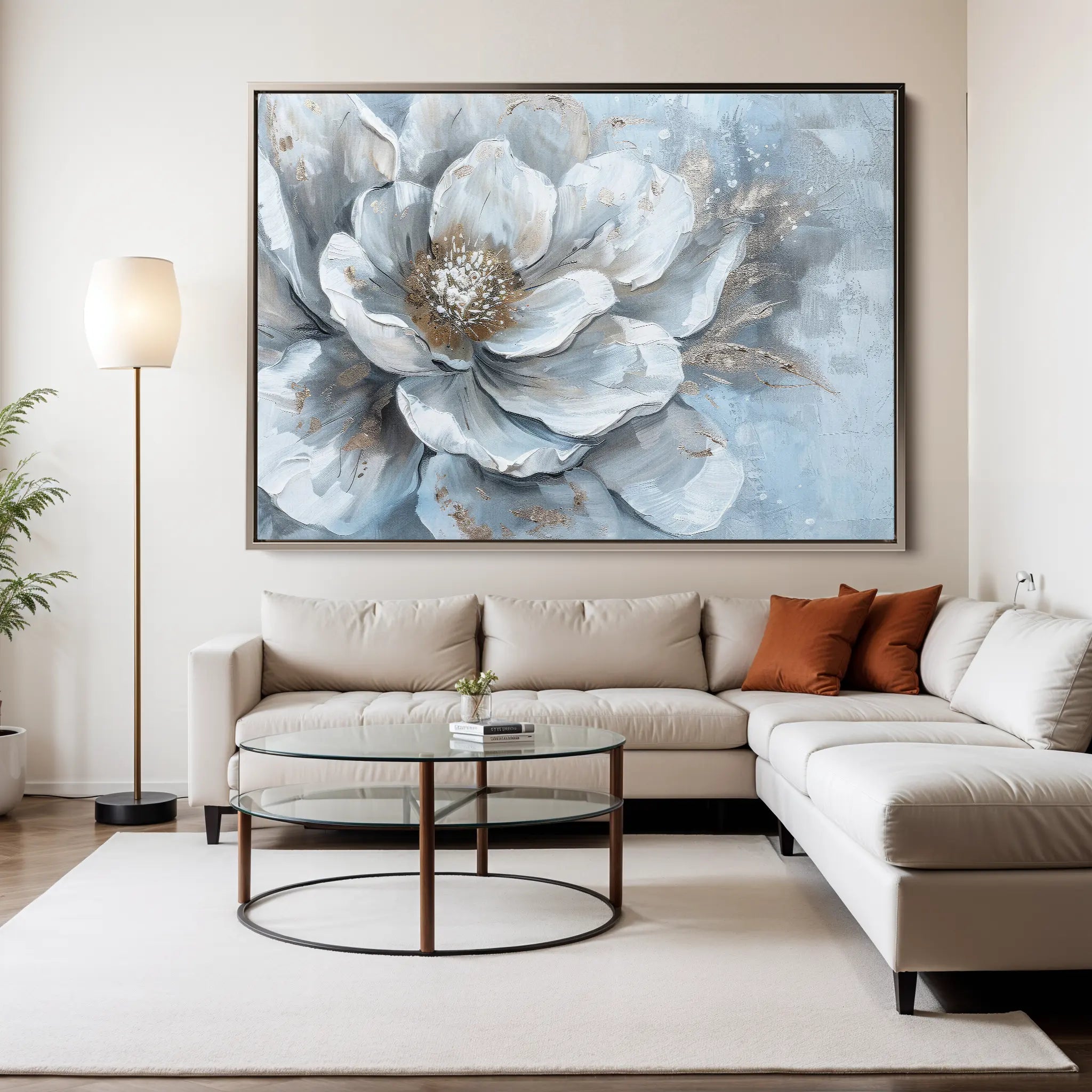 Floral Canvas Wall Art WAD409-F 90 x 60 cm / Stretched on hidden frame