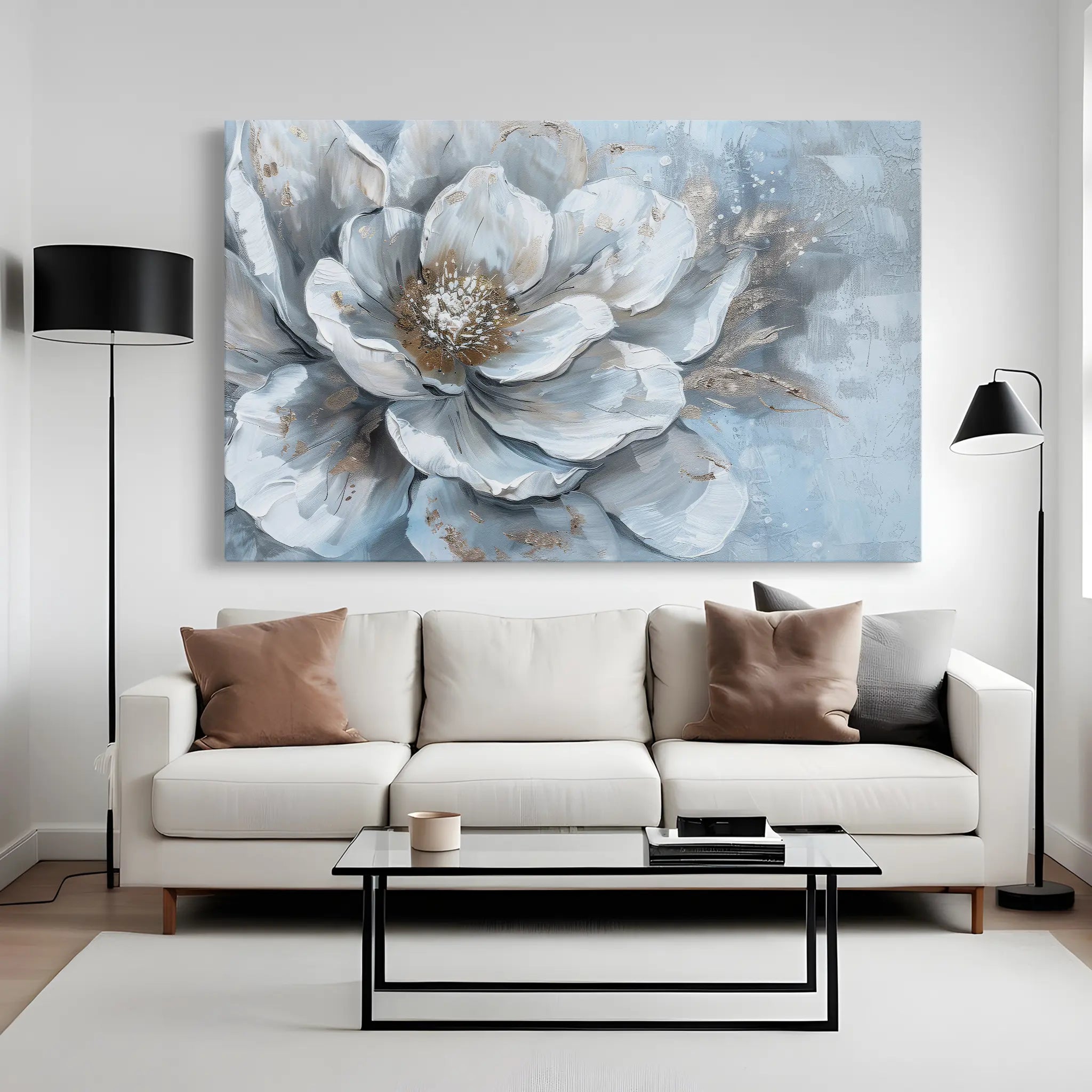 Floral Canvas Wall Art WAD409-F 90 x 60 cm / Stretched on hidden frame