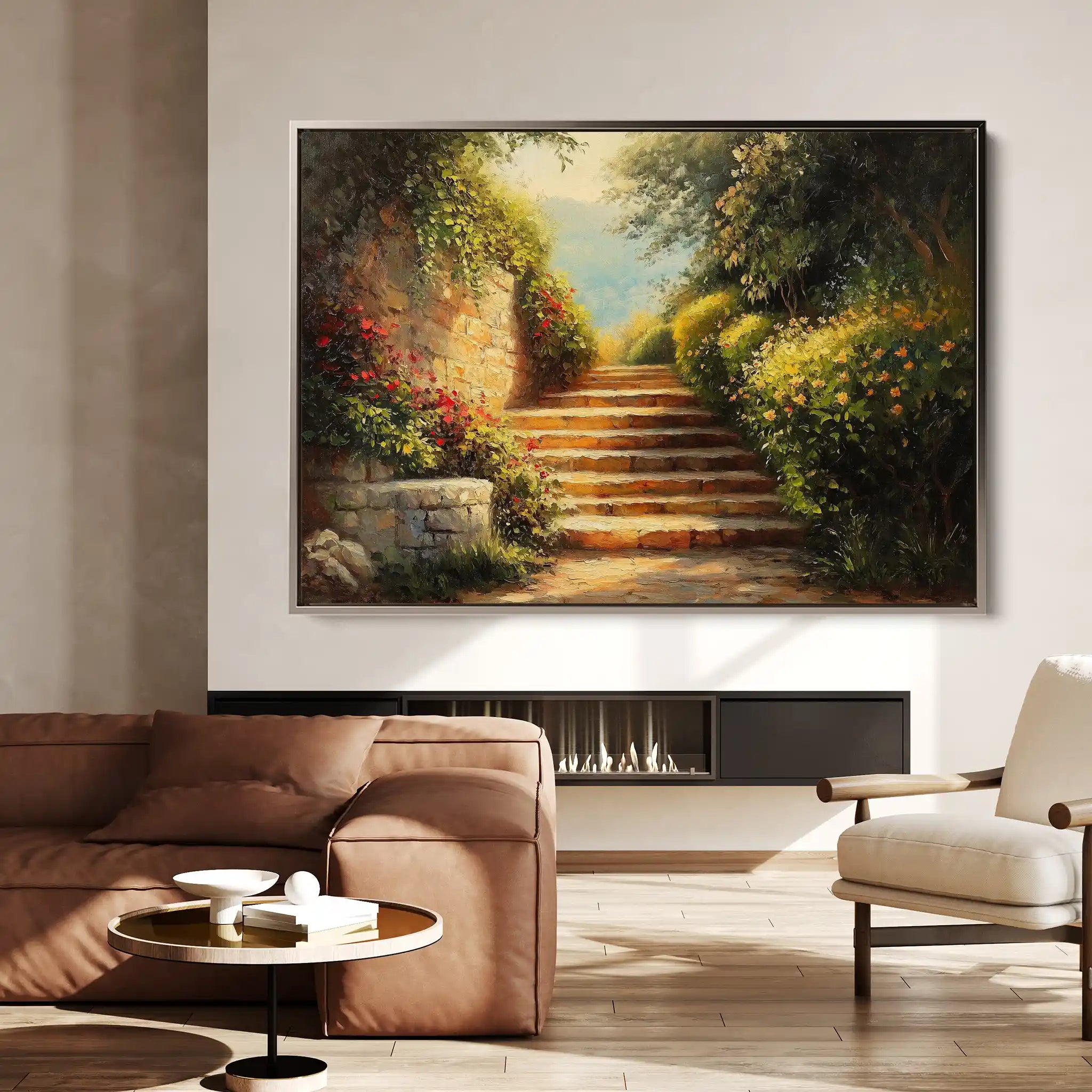 Landscape 409 Canvas Art 90 x 60 cm / Stretched on hidden frame