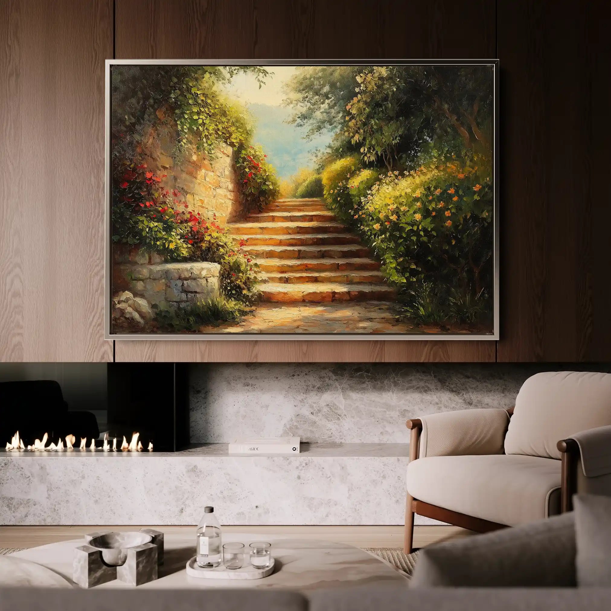 Landscape 409 Canvas Art 90 x 60 cm / Stretched on hidden frame