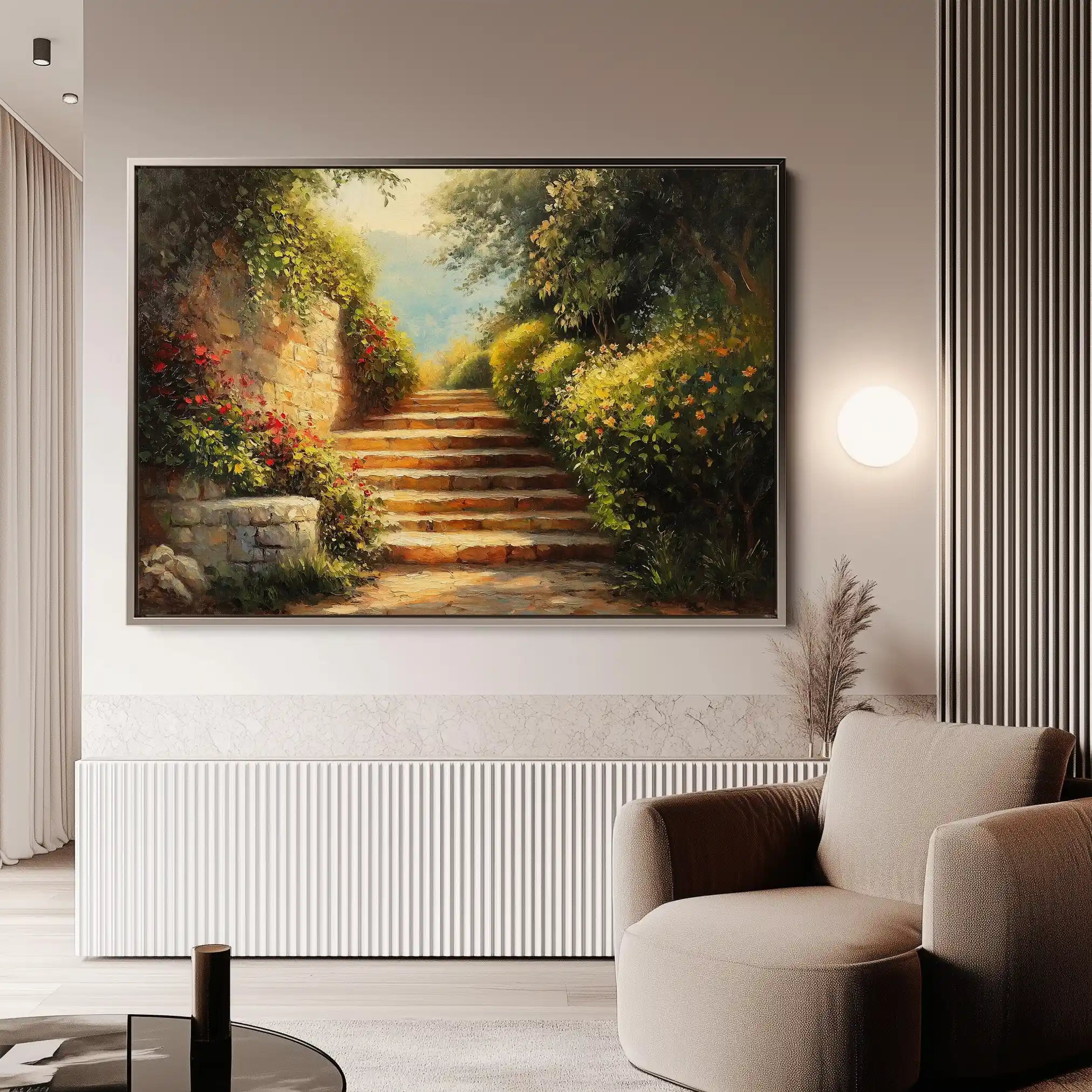 Landscape 409 Canvas Art 90 x 60 cm / Stretched on hidden frame