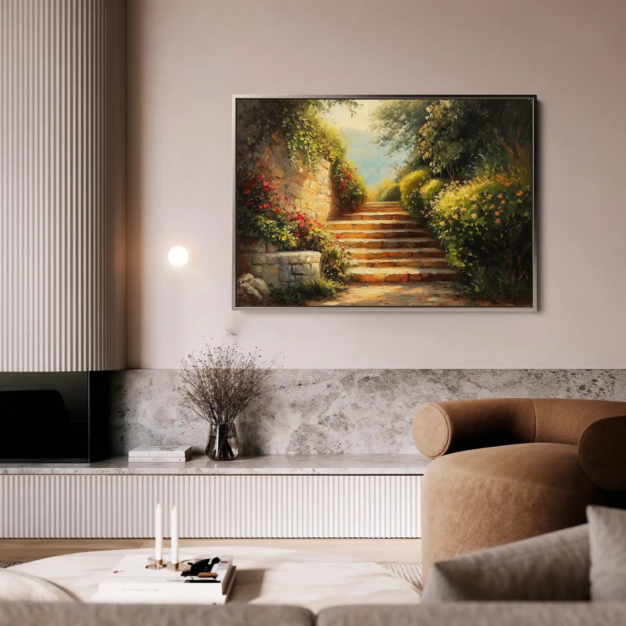Landscape 409 Canvas Art 90 x 60 cm / Stretched on hidden frame