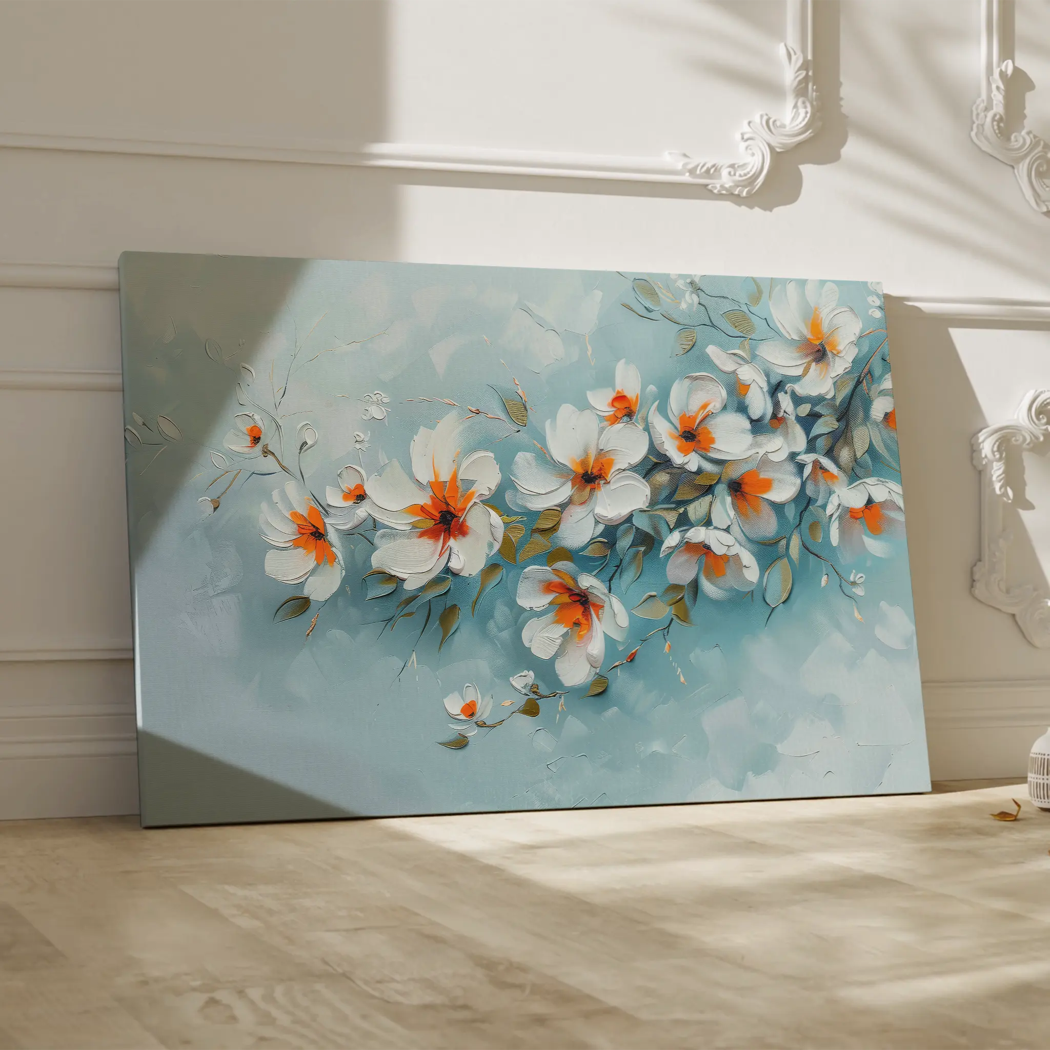 Floral Canvas Wall Art WAD410-F 90 x 60 cm / Stretched on hidden frame