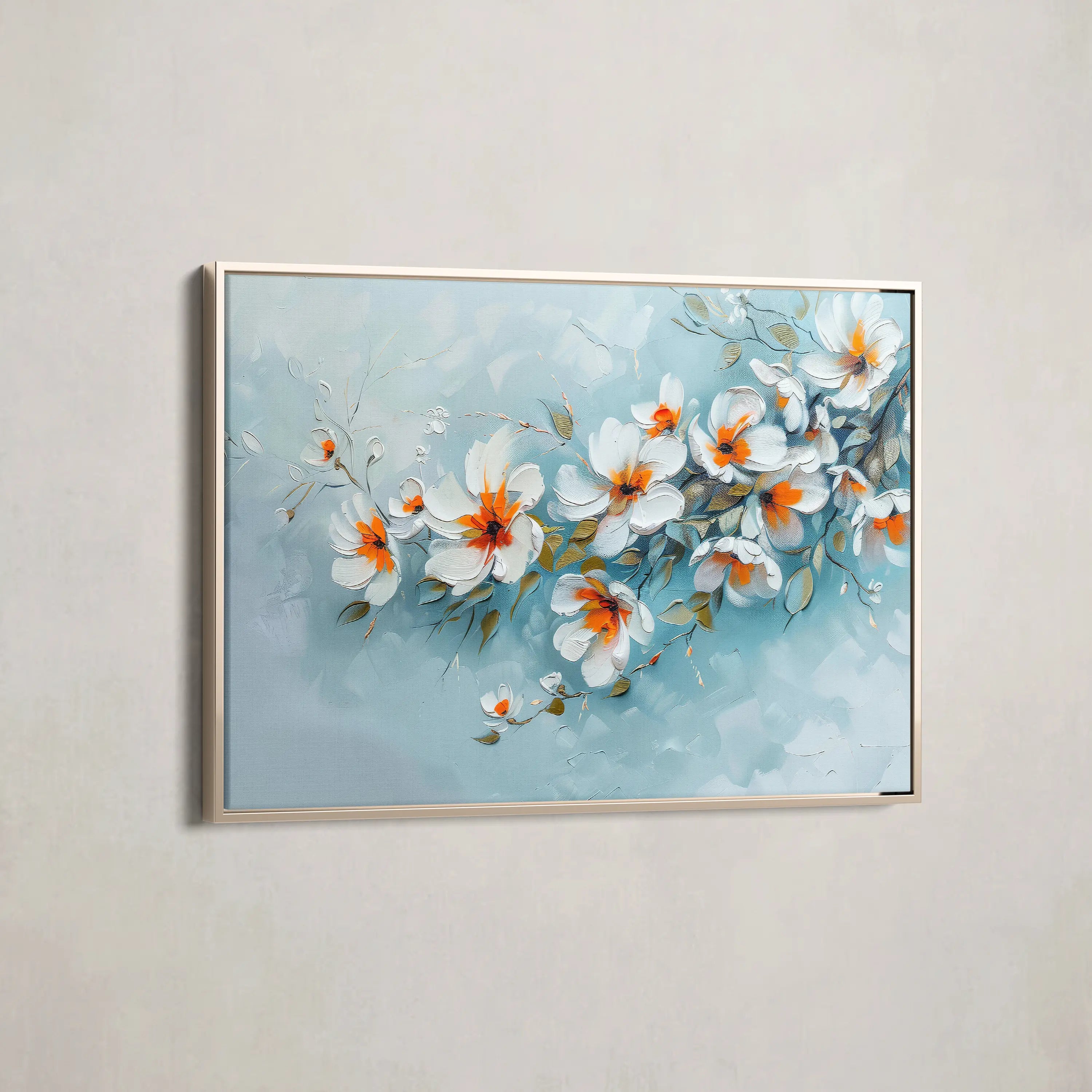 Floral Canvas Wall Art WAD410-F 90 x 60 cm / Stretched on hidden frame