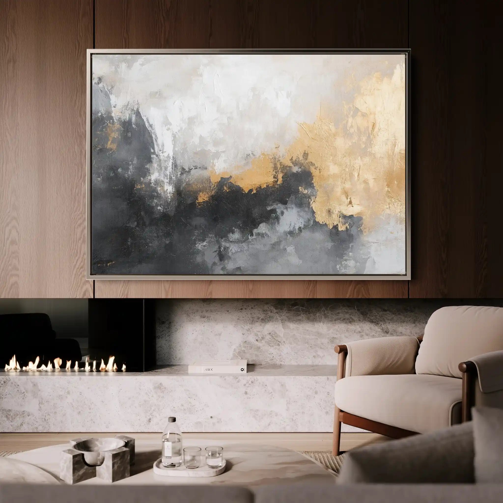 Abstract 411 Canvas Art 60 x 40 cm / Stretched on hidden frame