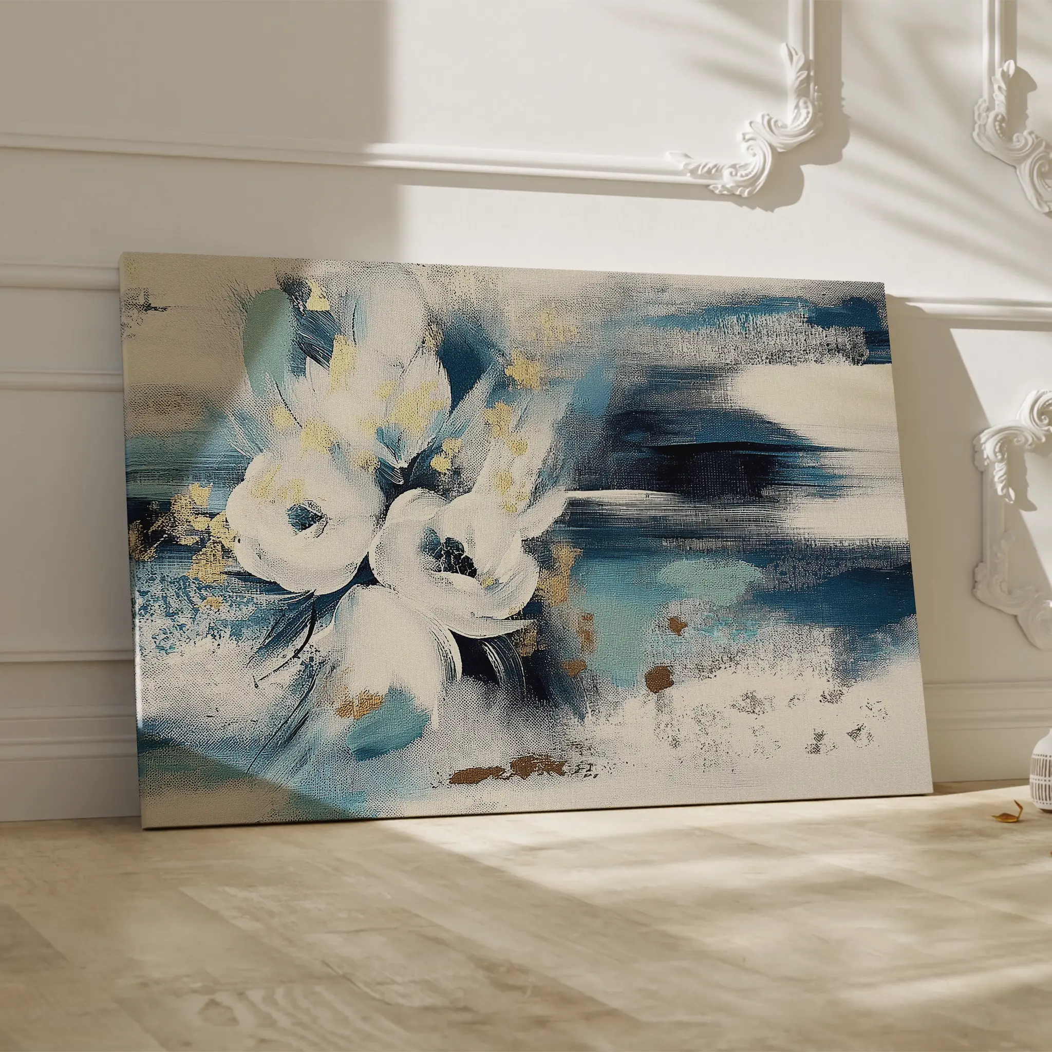 Floral Canvas Wall Art WAD411-F 90 x 60 cm / Stretched on hidden frame