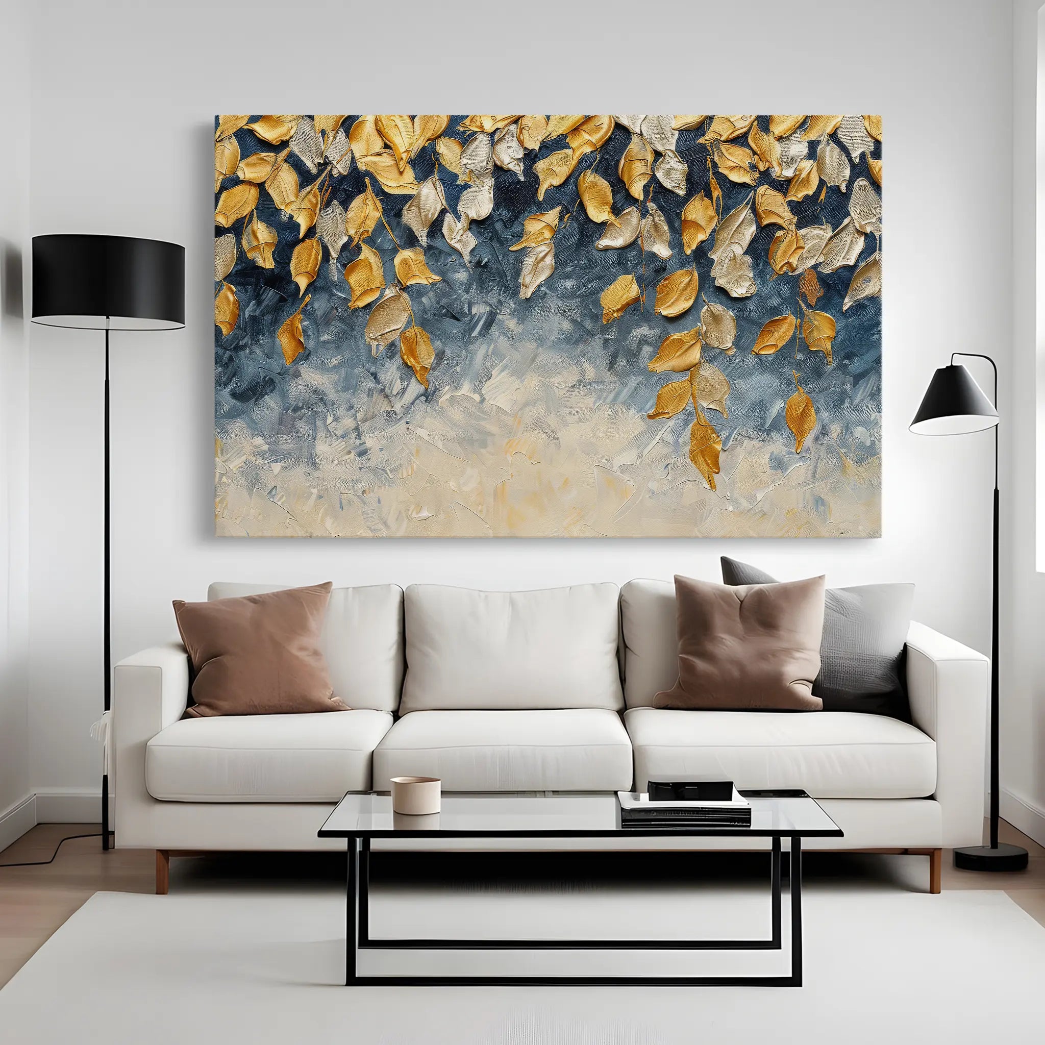 Floral Canvas Wall Art WAD412-F 90 x 60 cm / Stretched on hidden frame