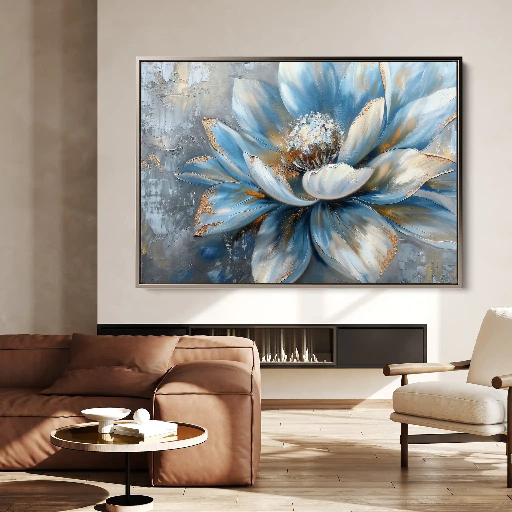 Floral Canvas Wall Art WAD413-F 90 x 60 cm / Stretched on hidden frame