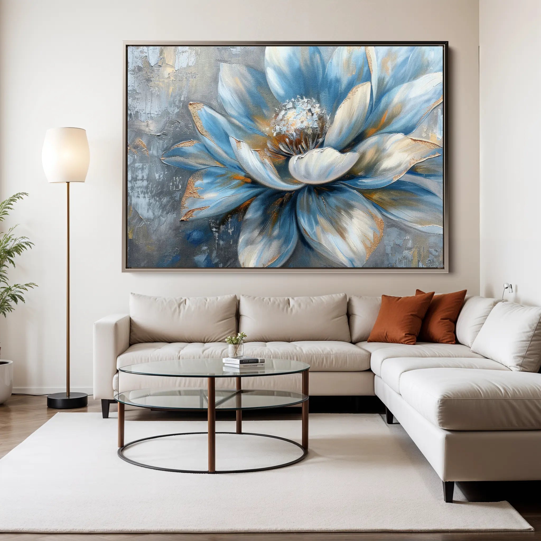 Floral Canvas Wall Art WAD413-F 90 x 60 cm / Stretched on hidden frame