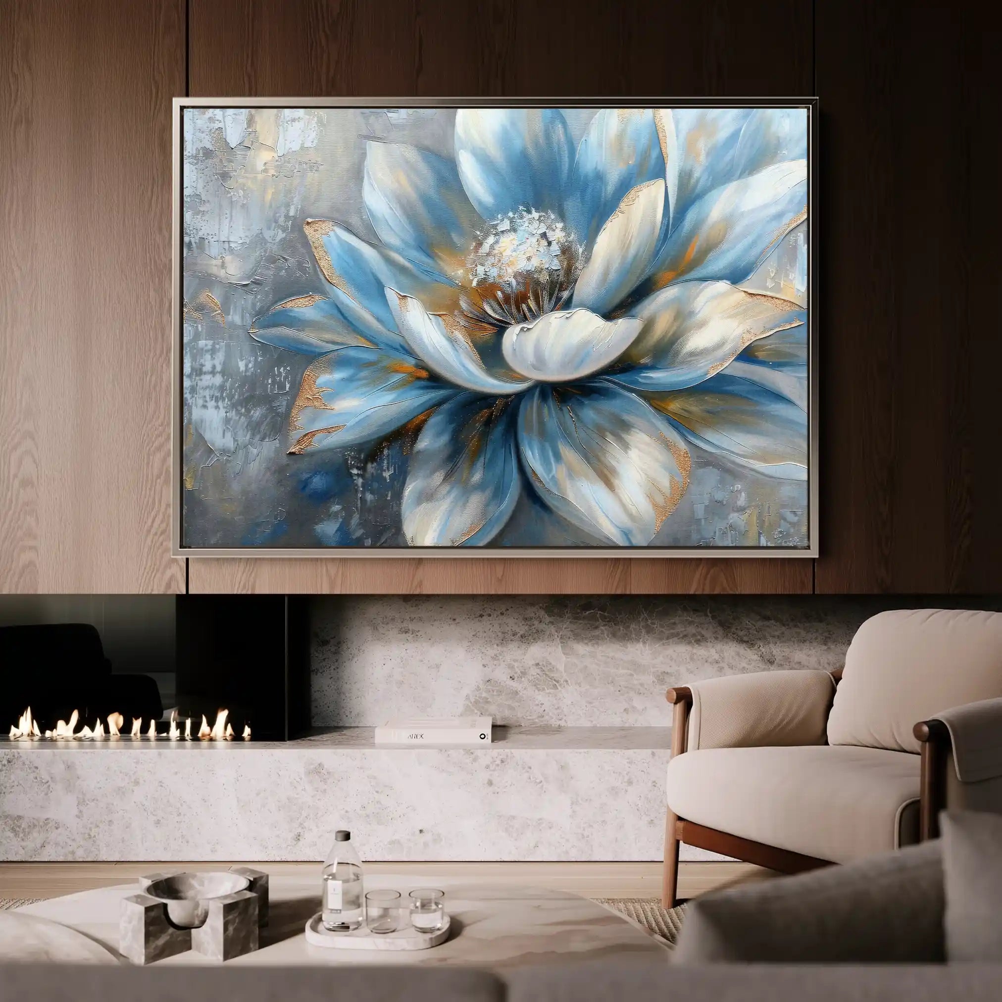 Floral Canvas Wall Art WAD413-F 90 x 60 cm / Stretched on hidden frame