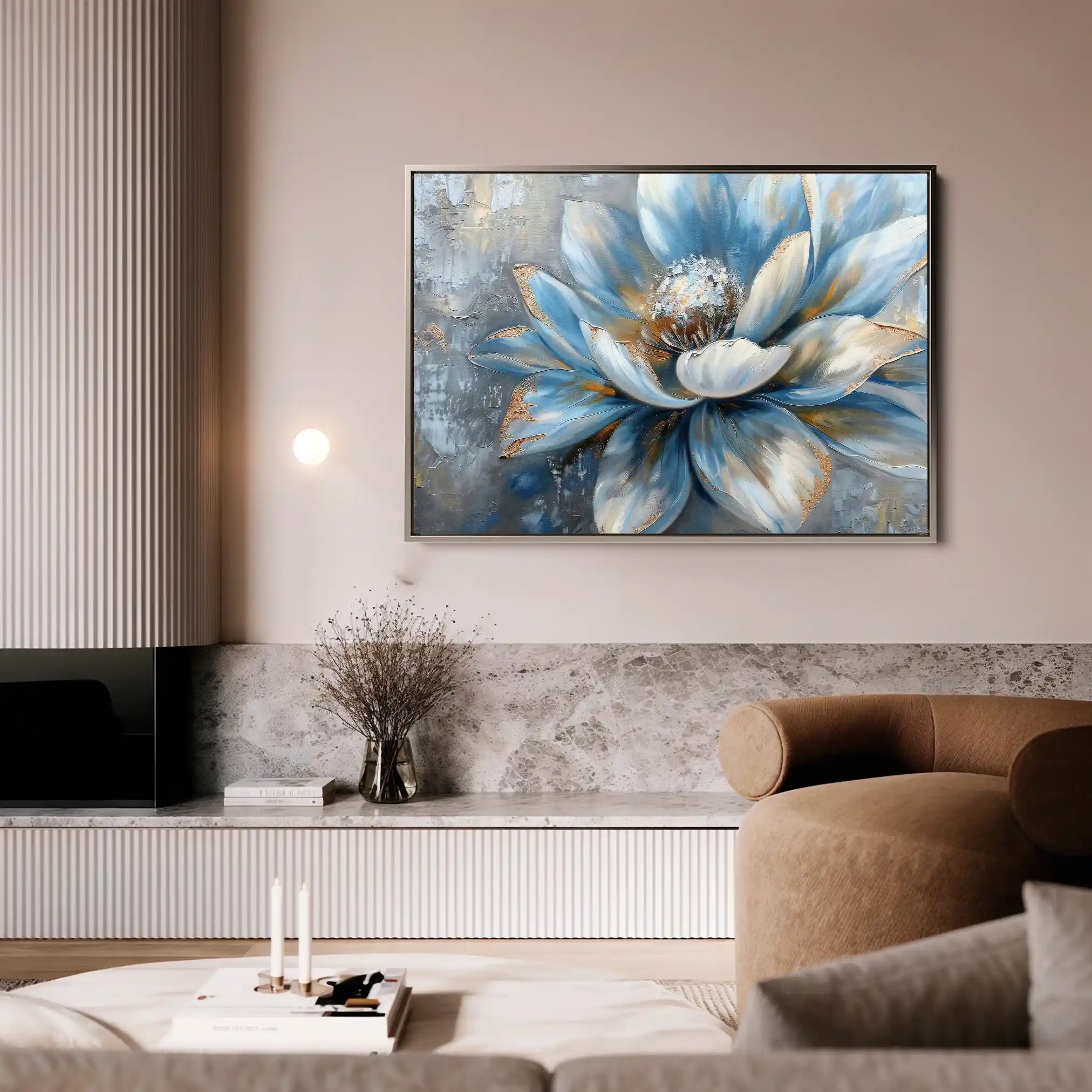 Floral Canvas Wall Art WAD413-F 90 x 60 cm / Stretched on hidden frame