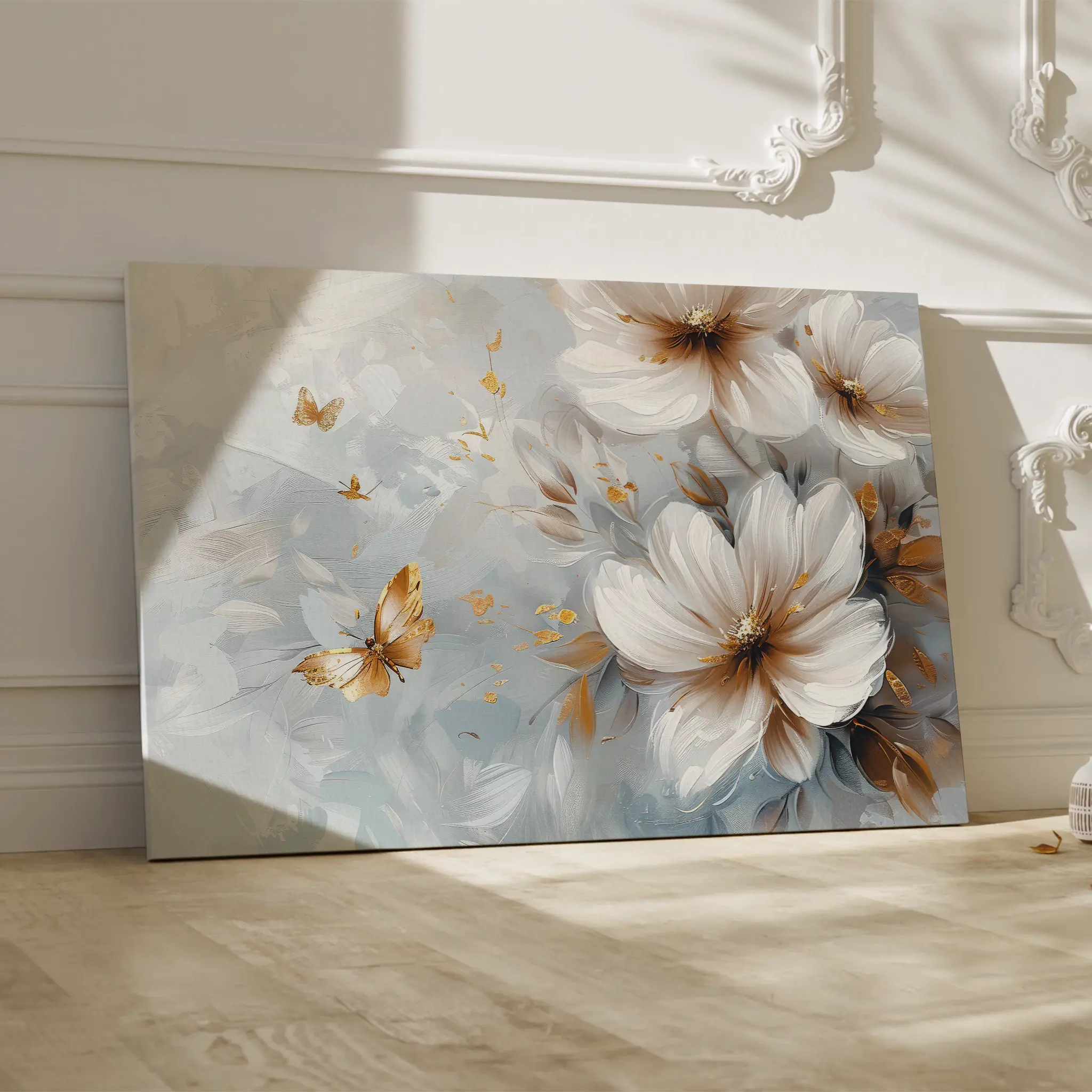 Floral Canvas Wall Art WAD414-F 90 x 60 cm / Stretched on hidden frame