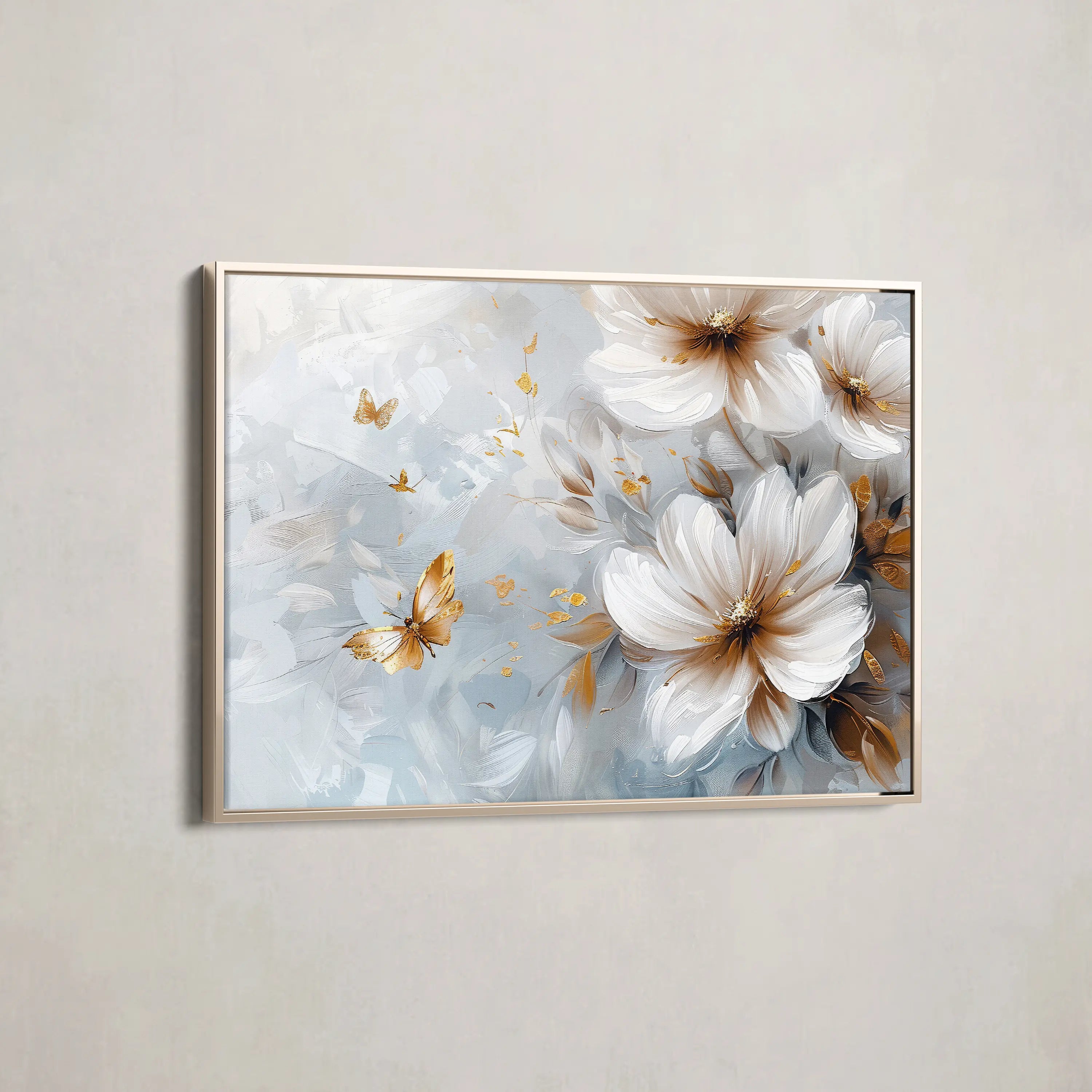 Floral Canvas Wall Art WAD414-F 90 x 60 cm / Stretched on hidden frame