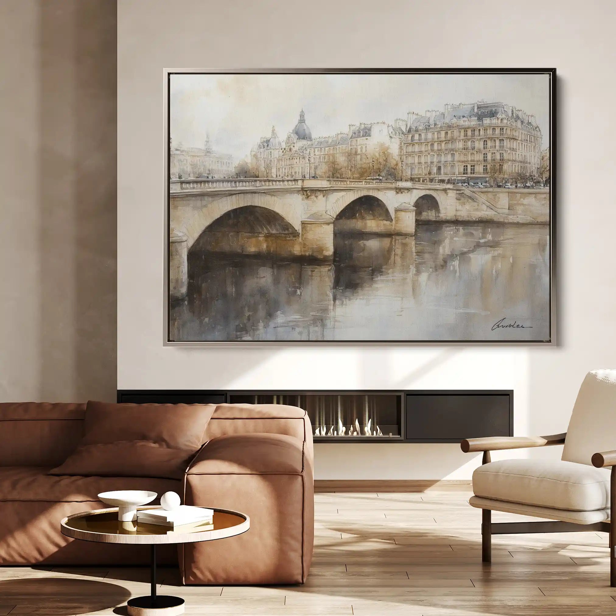 Landscape 414 Canvas Art 90 x 60 cm / Stretched on hidden frame