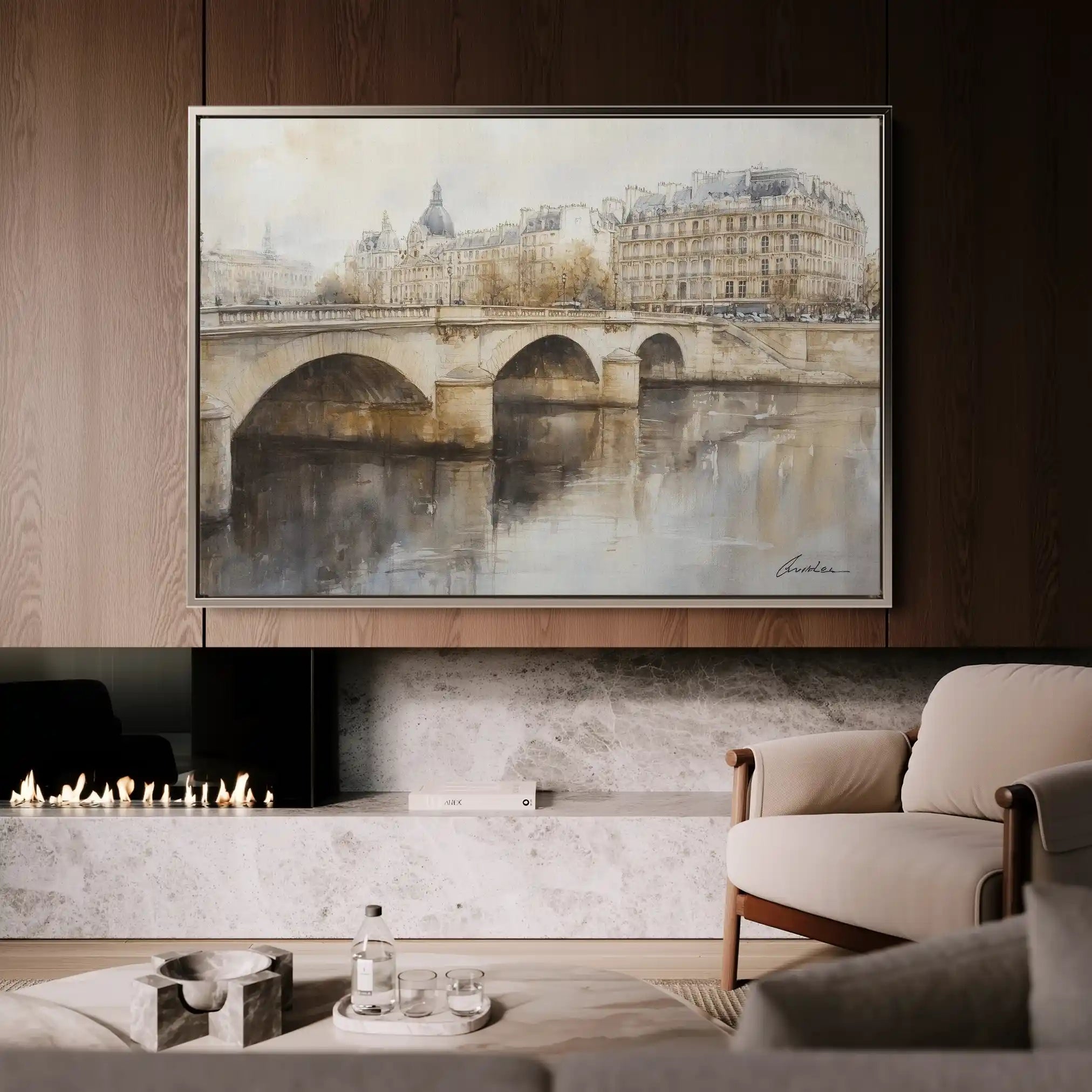 Landscape 414 Canvas Art 90 x 60 cm / Stretched on hidden frame
