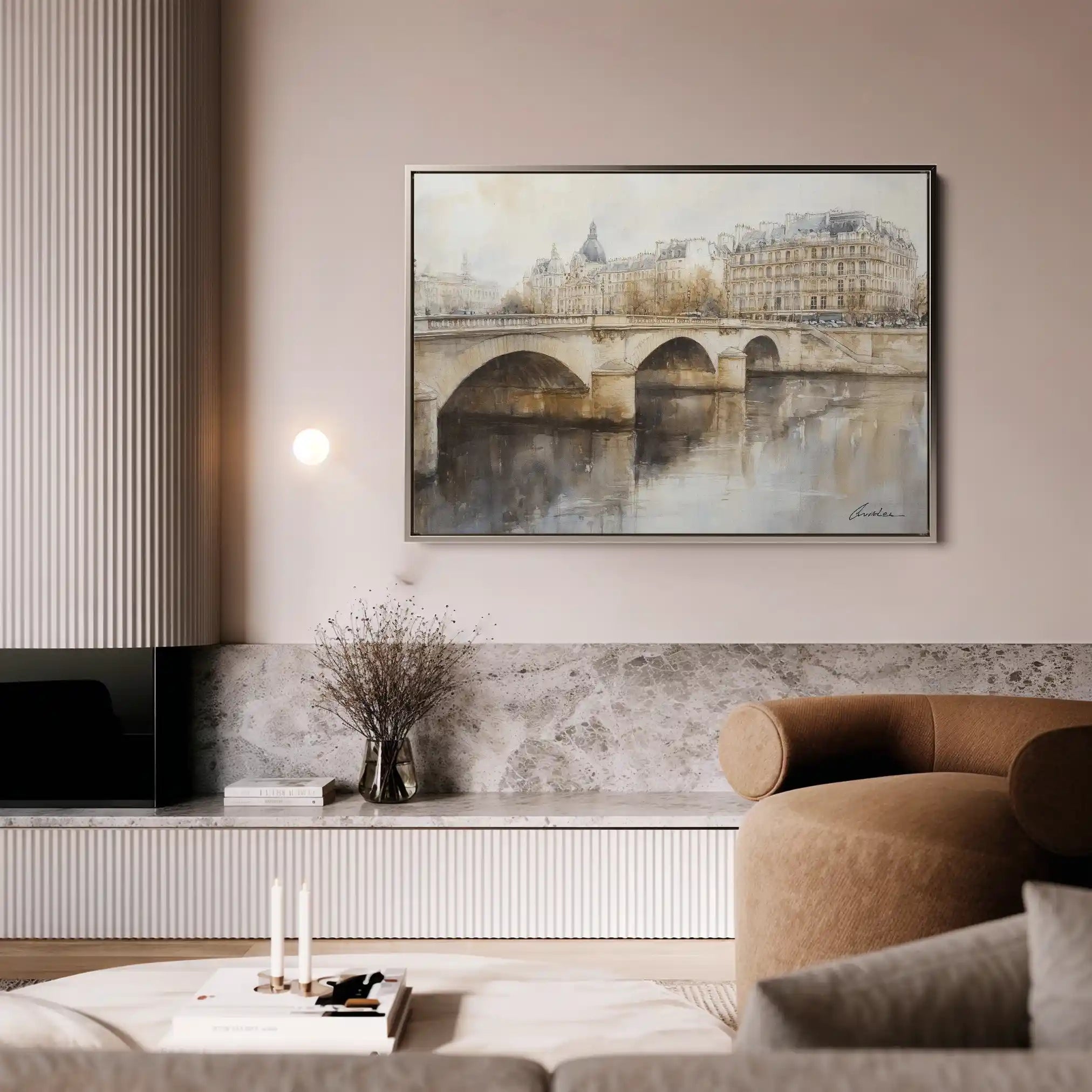 Landscape 414 Canvas Art 90 x 60 cm / Stretched on hidden frame