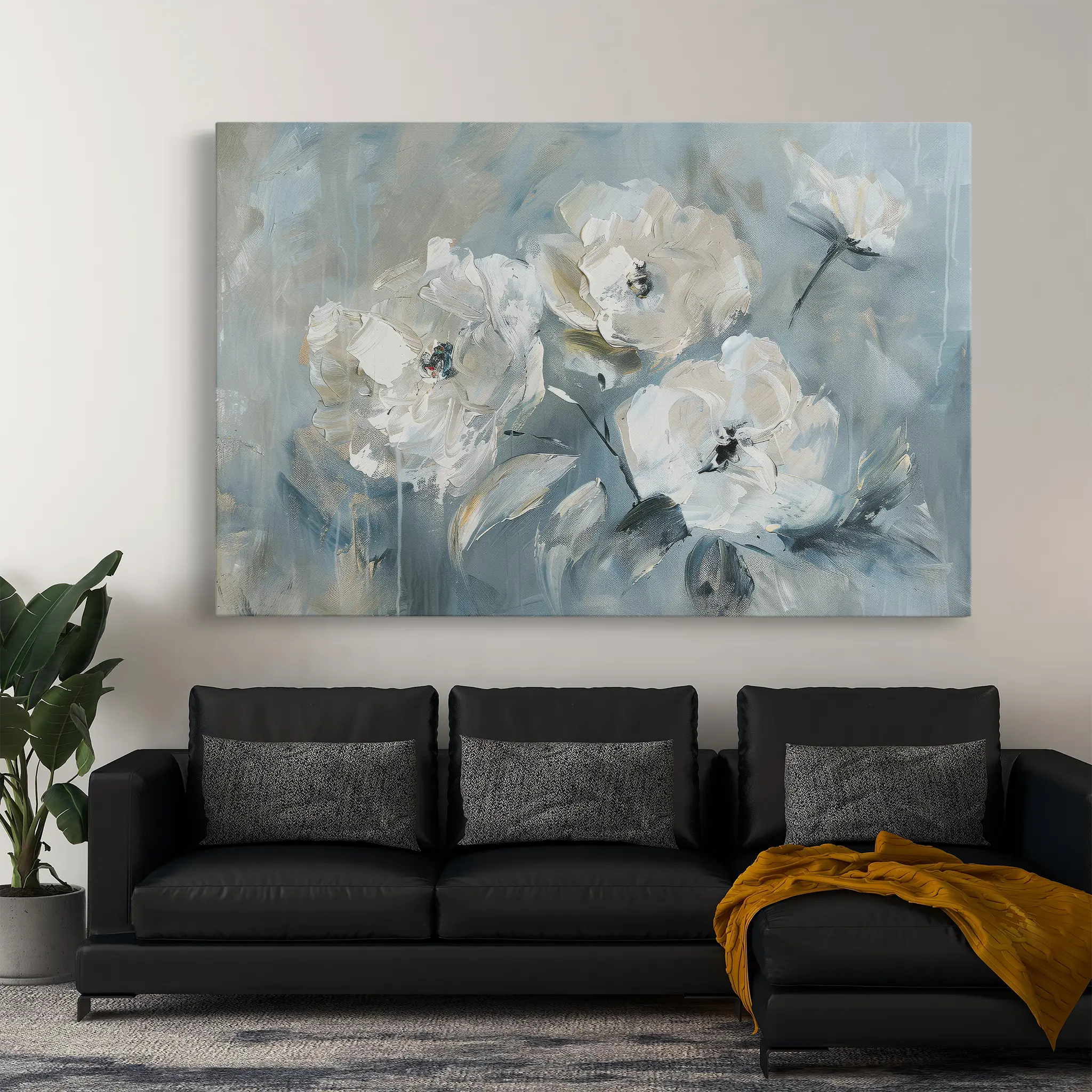 Floral Canvas Wall Art WAD416-F 90 x 60 cm / Stretched on hidden frame