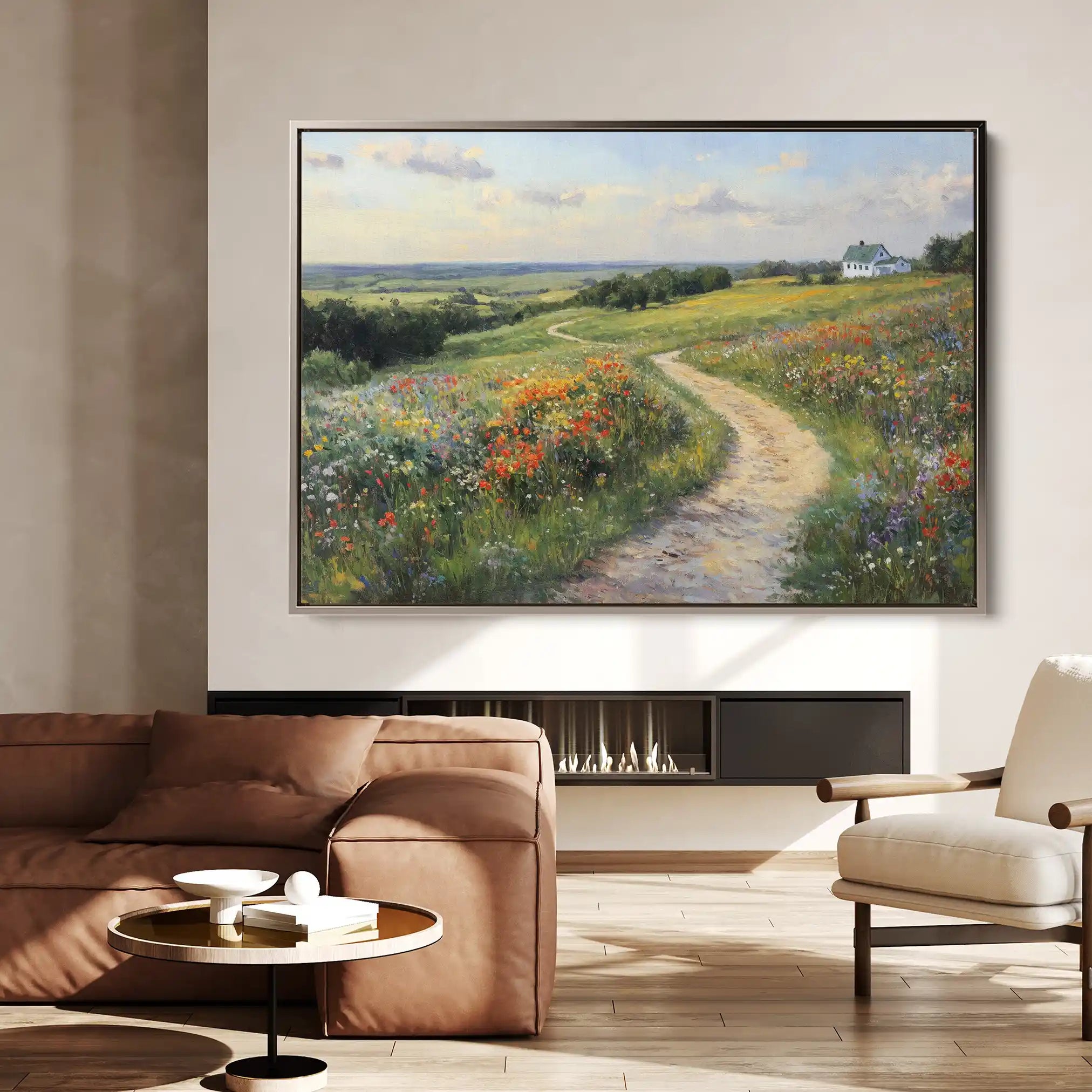 Landscape 417 Canvas Art 90 x 60 cm / Stretched on hidden frame