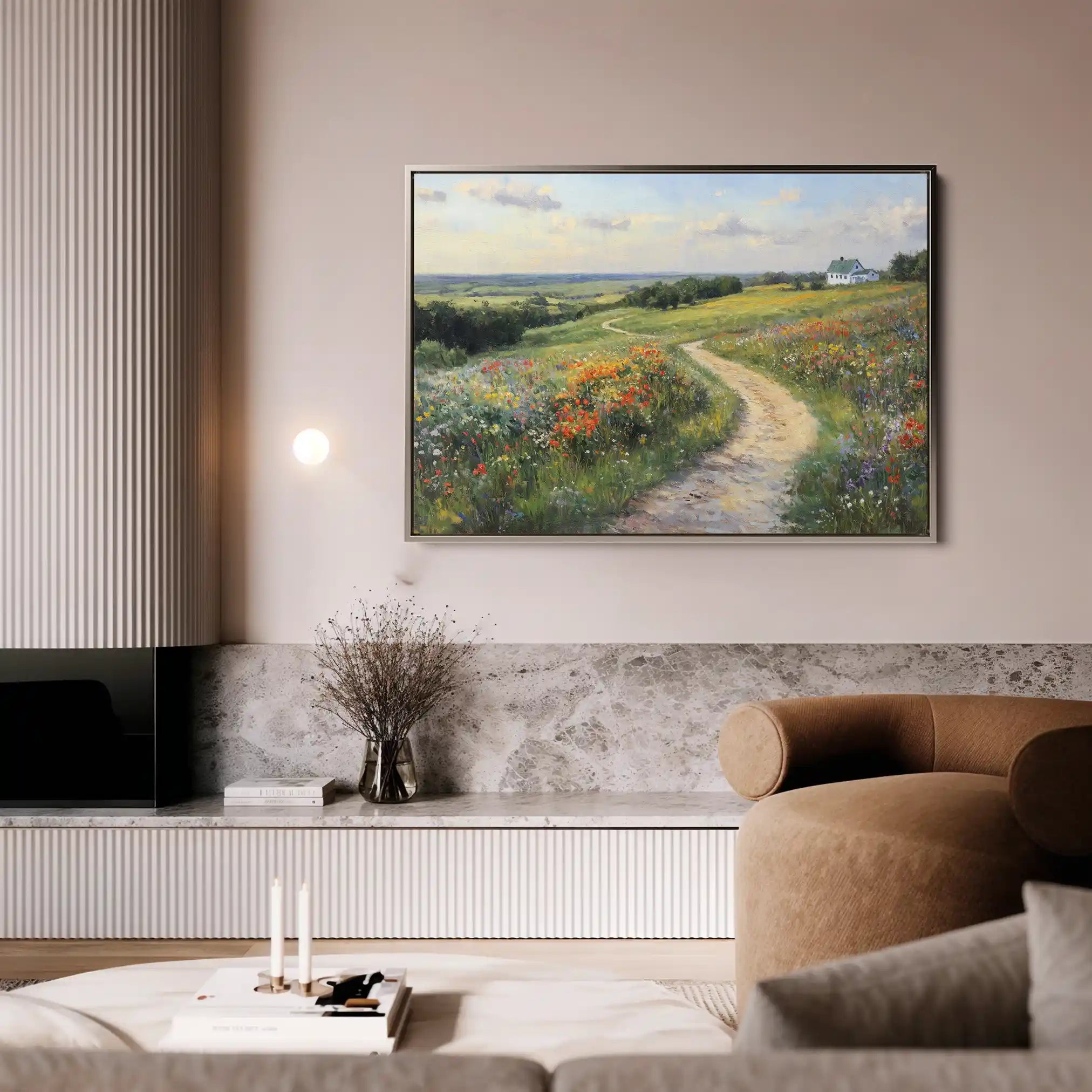 Landscape 417 Canvas Art 90 x 60 cm / Stretched on hidden frame