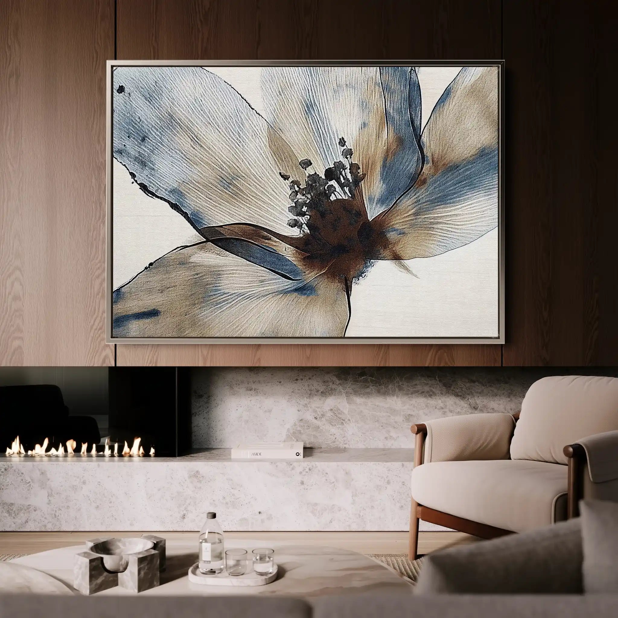 Floral Canvas Wall Art WAD418-F 90 x 60 cm / Stretched on hidden frame