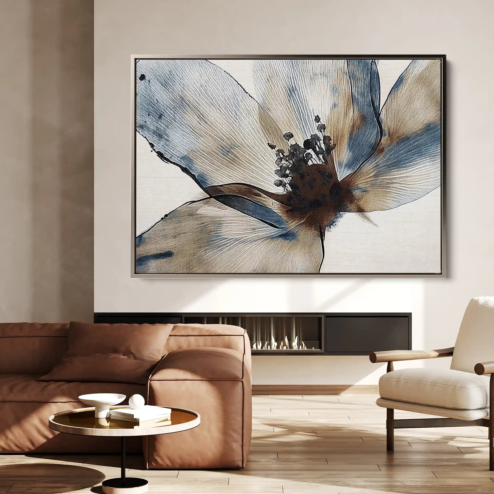 Floral Canvas Wall Art WAD418-F 90 x 60 cm / Stretched on hidden frame