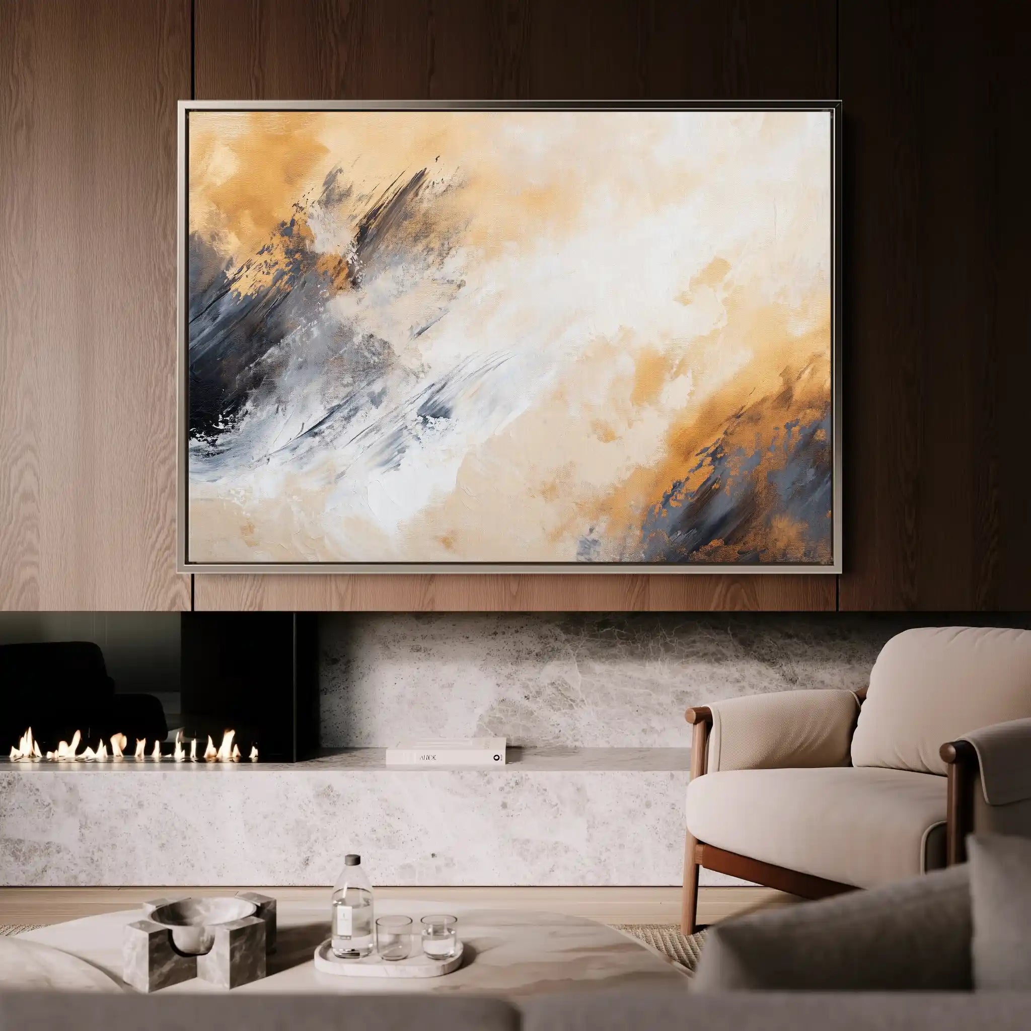 Abstract Canvas Wall Art WAD419-A 90 x 60 cm / Stretched on hidden frame